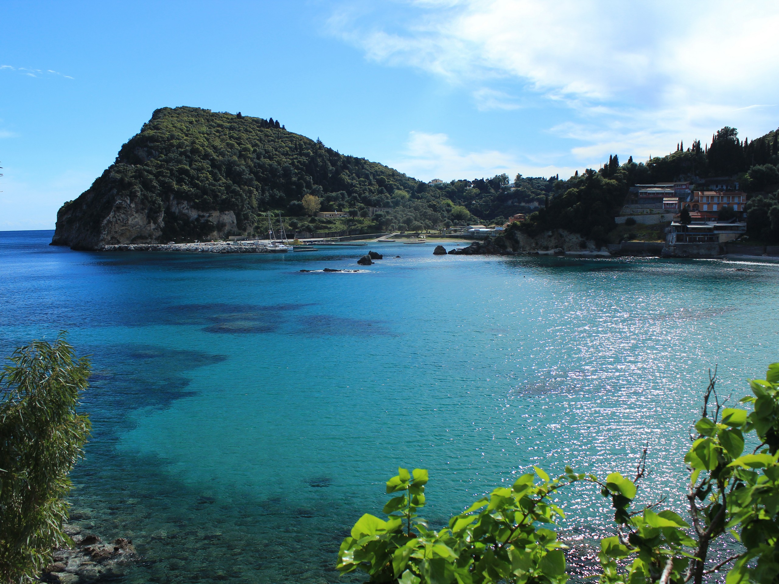 Stunning turquoise bay in Corfu Island, Greece