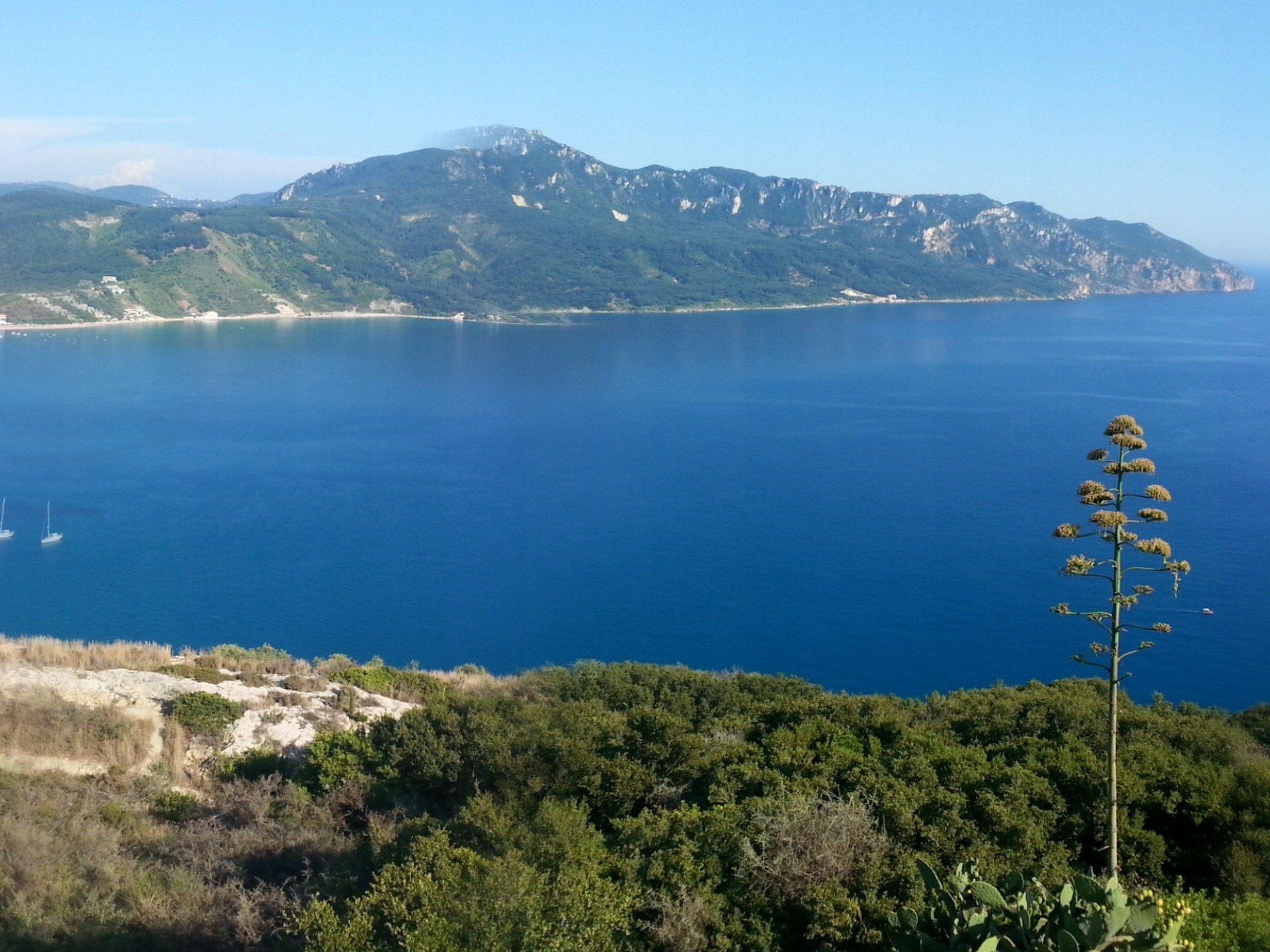 Expansive views over the bay in Corfu Island