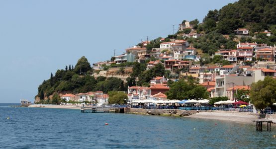 Small coastal town in Evia Island, Greece