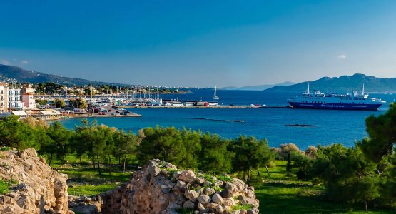 Temple of Apollo views in Aegina Island, Greece