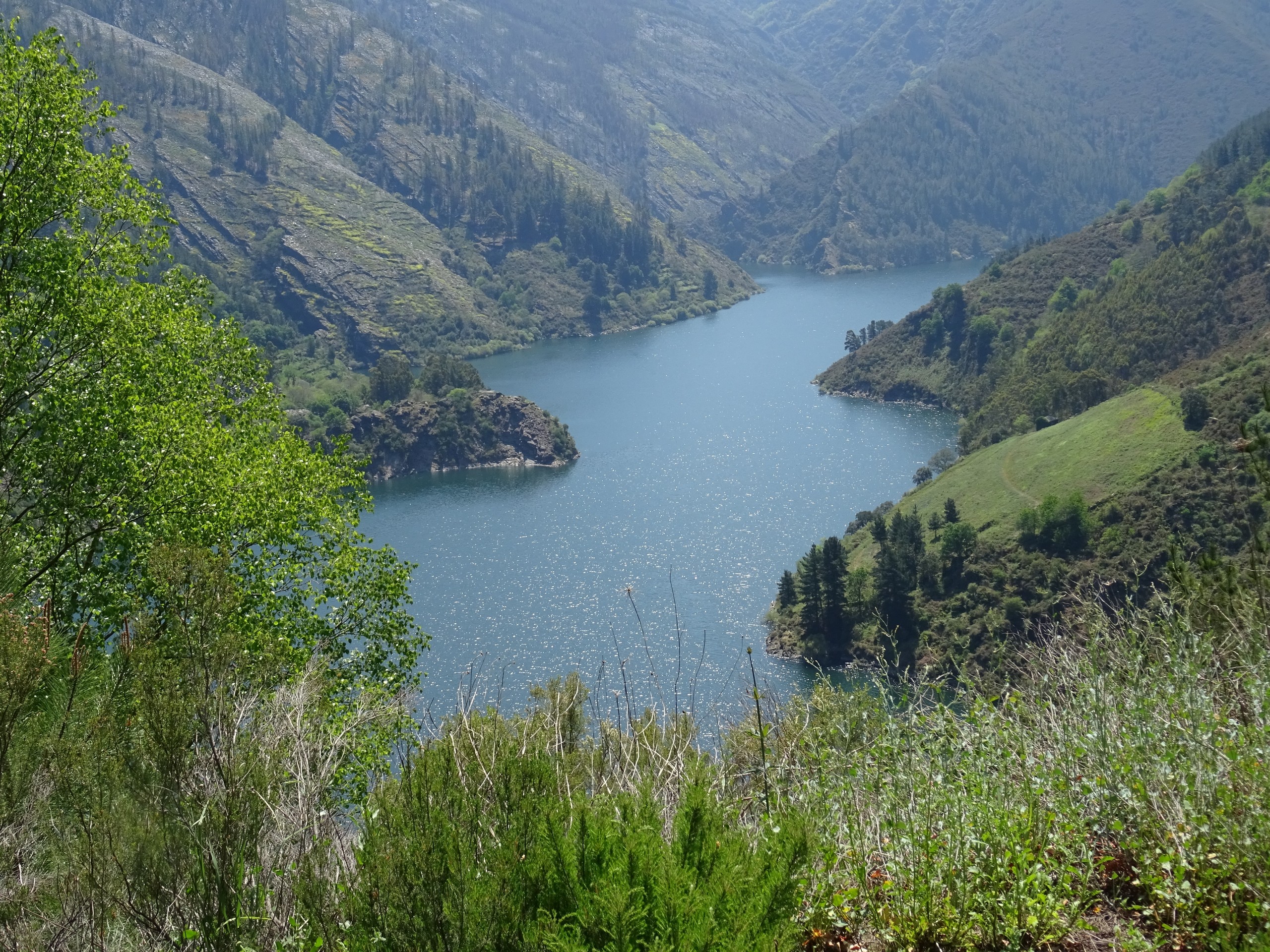 Dam views along the Camino Primitivo route