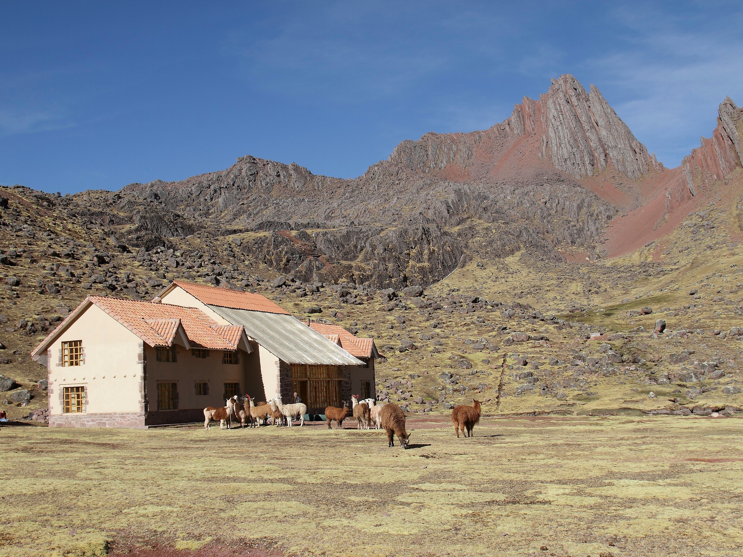 Huampoccocha Tambo, visited while on a guided trek