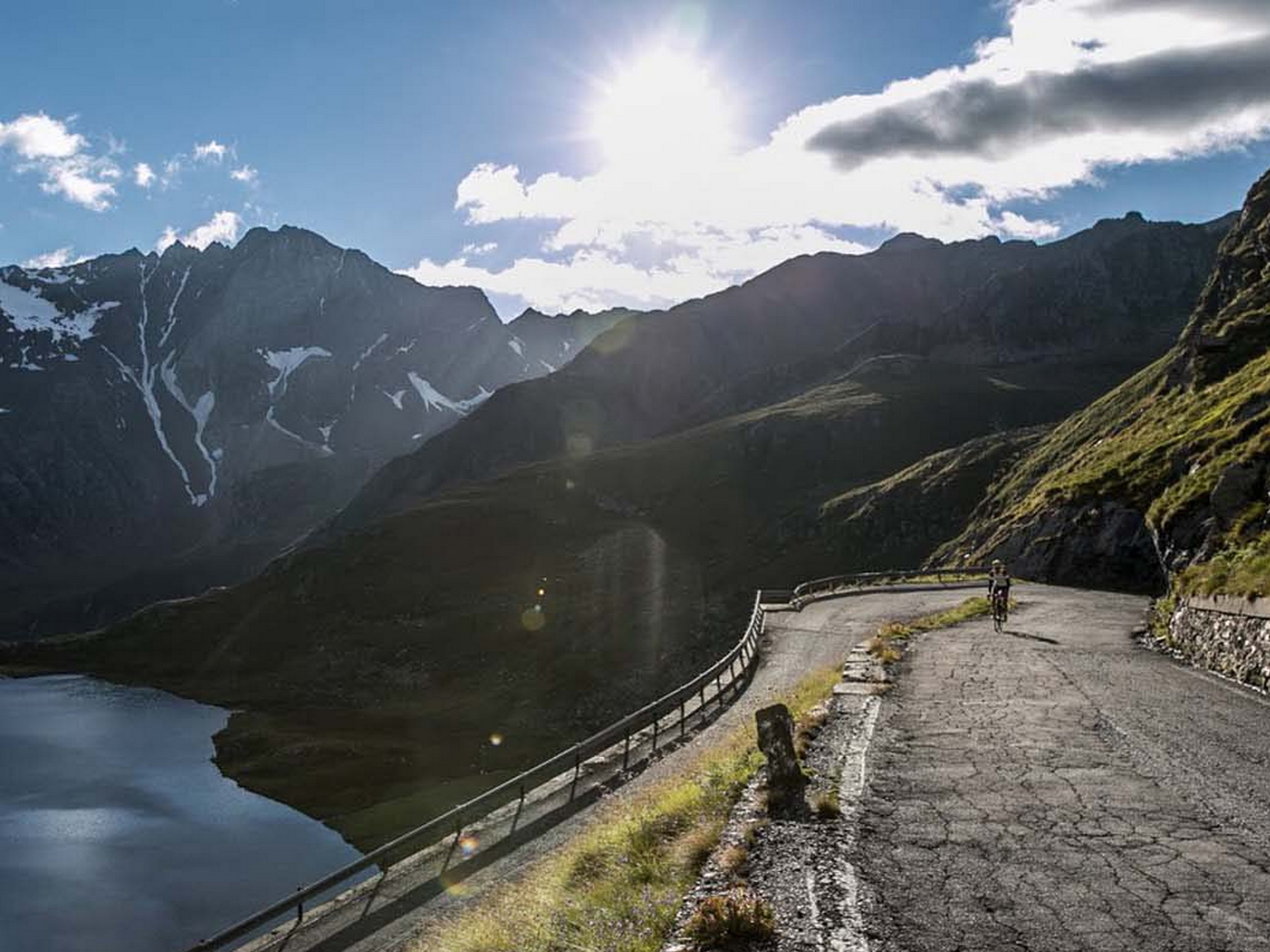Beautiful road in the Italian Alps