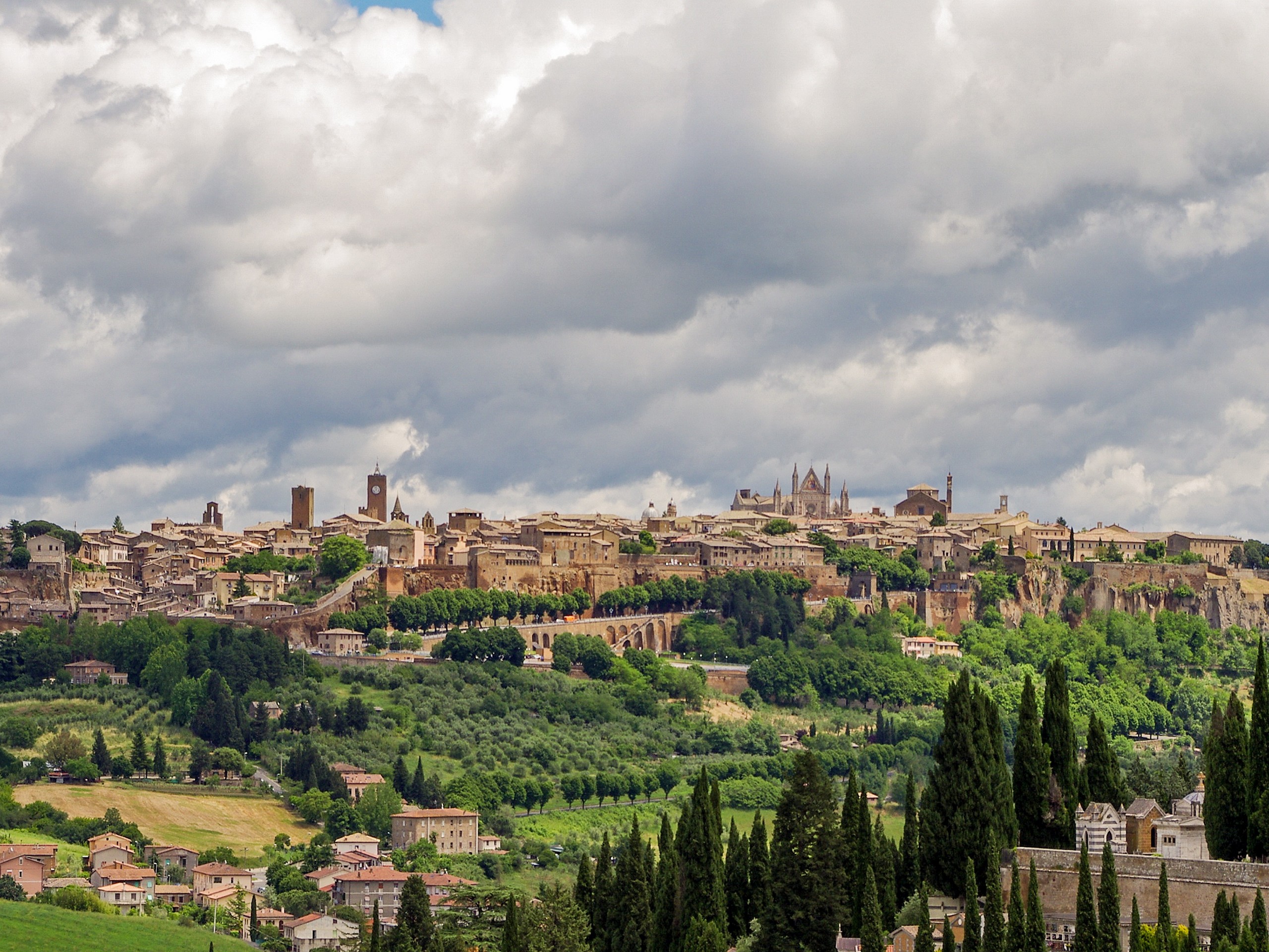 Orivieto (Italy) as seen from afar