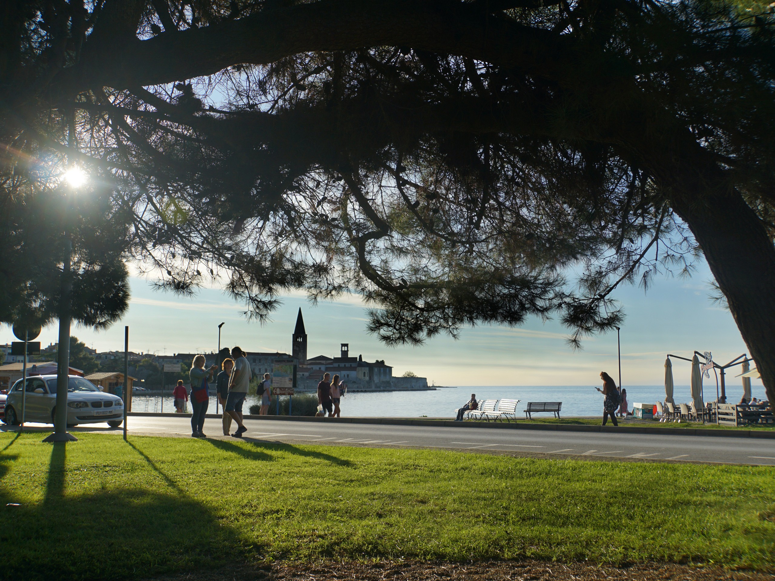 Promenade in Croatia's coastal town of Porec