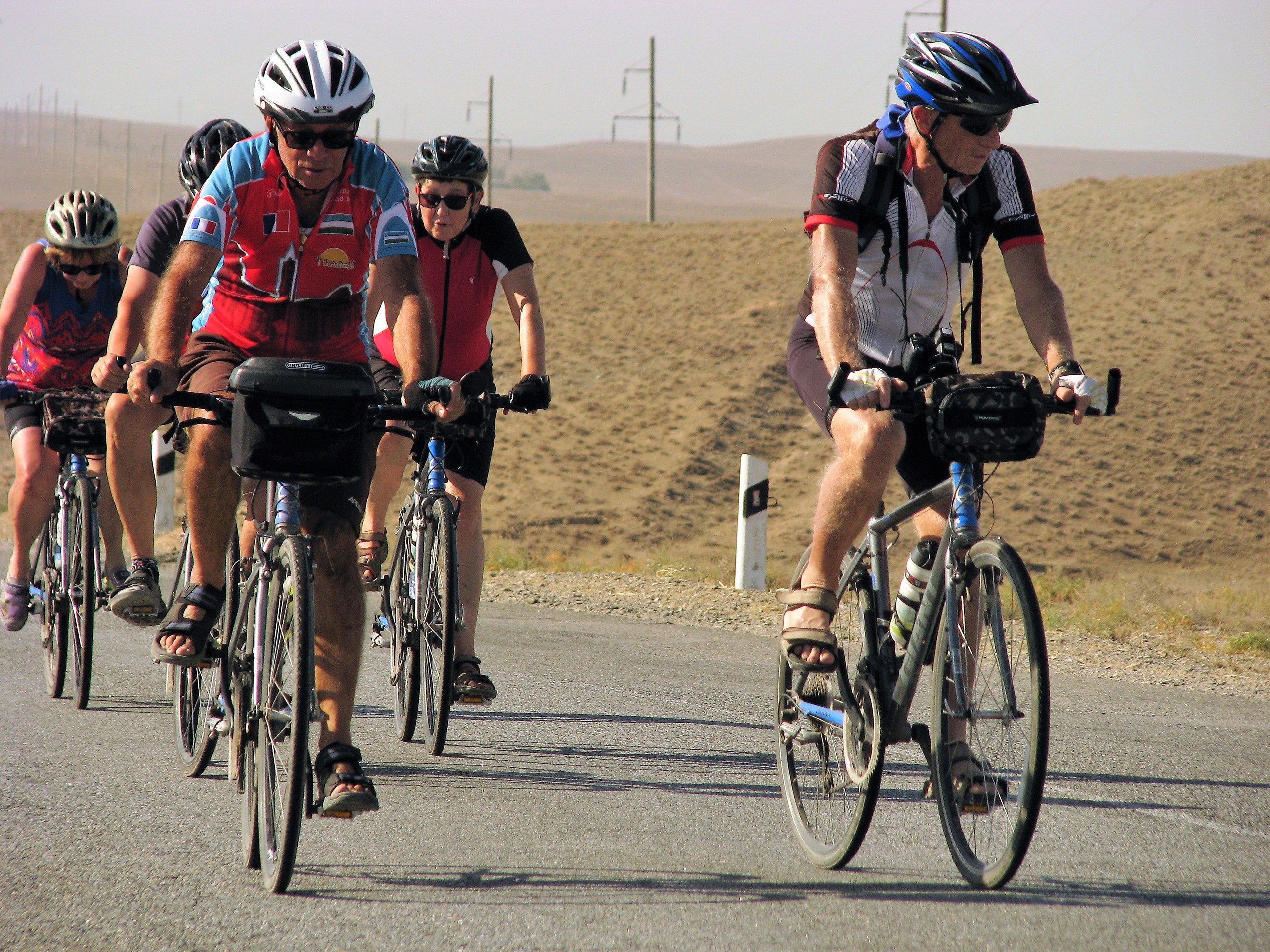 Cycling in the countryside of Uzbekistan