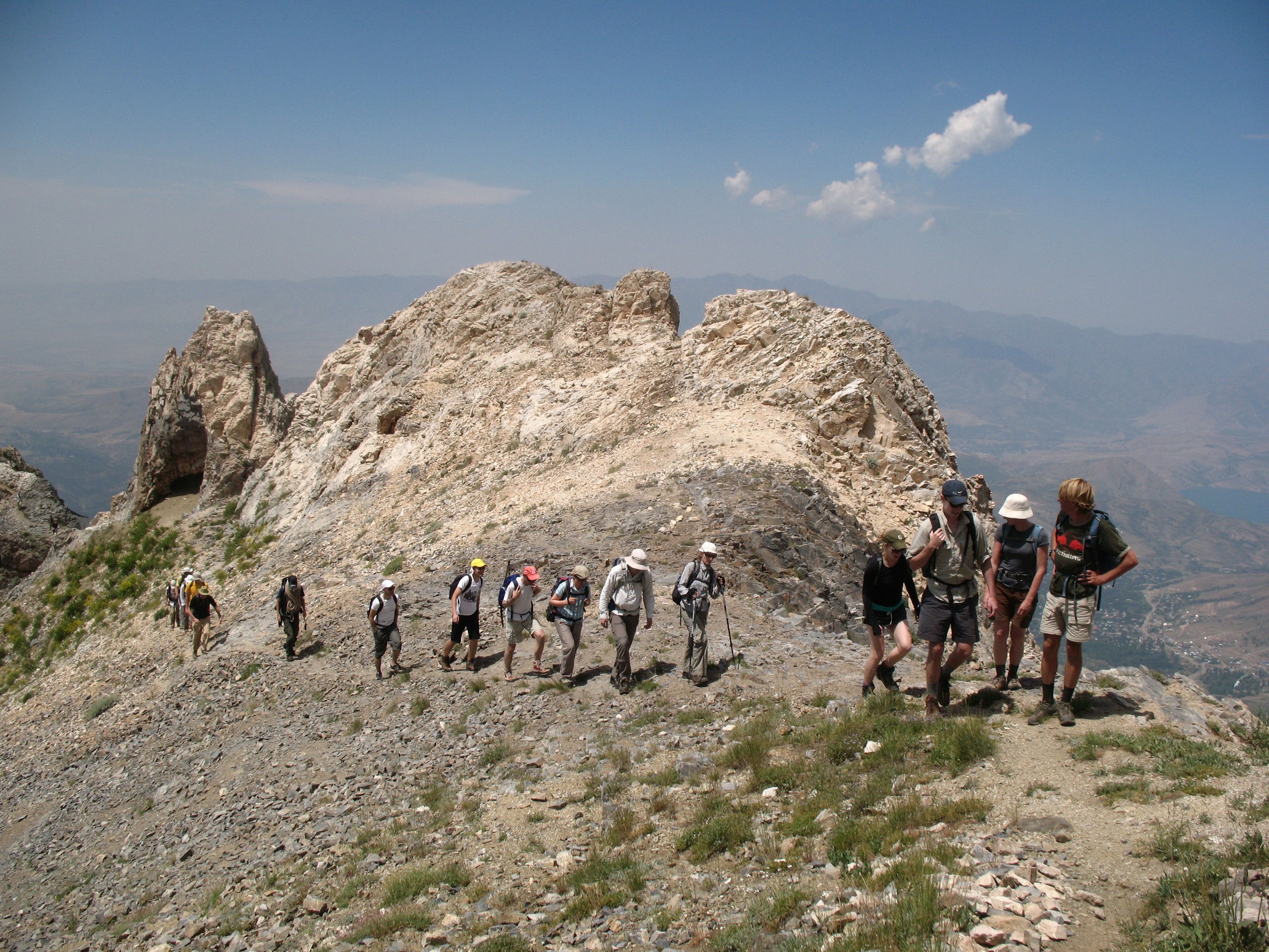 Group of hikers in Uzbekistan