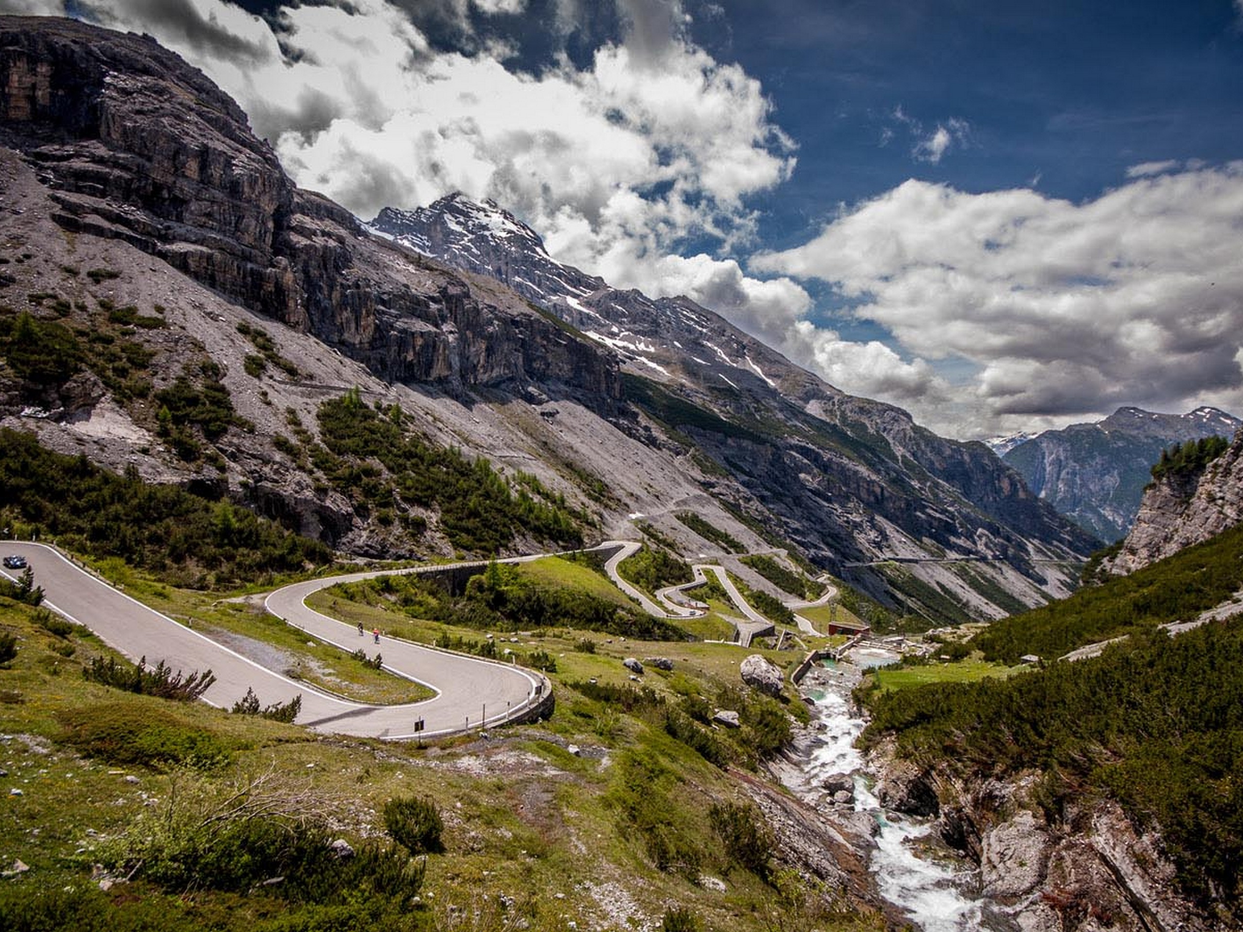 Windy road in the Italian Alps