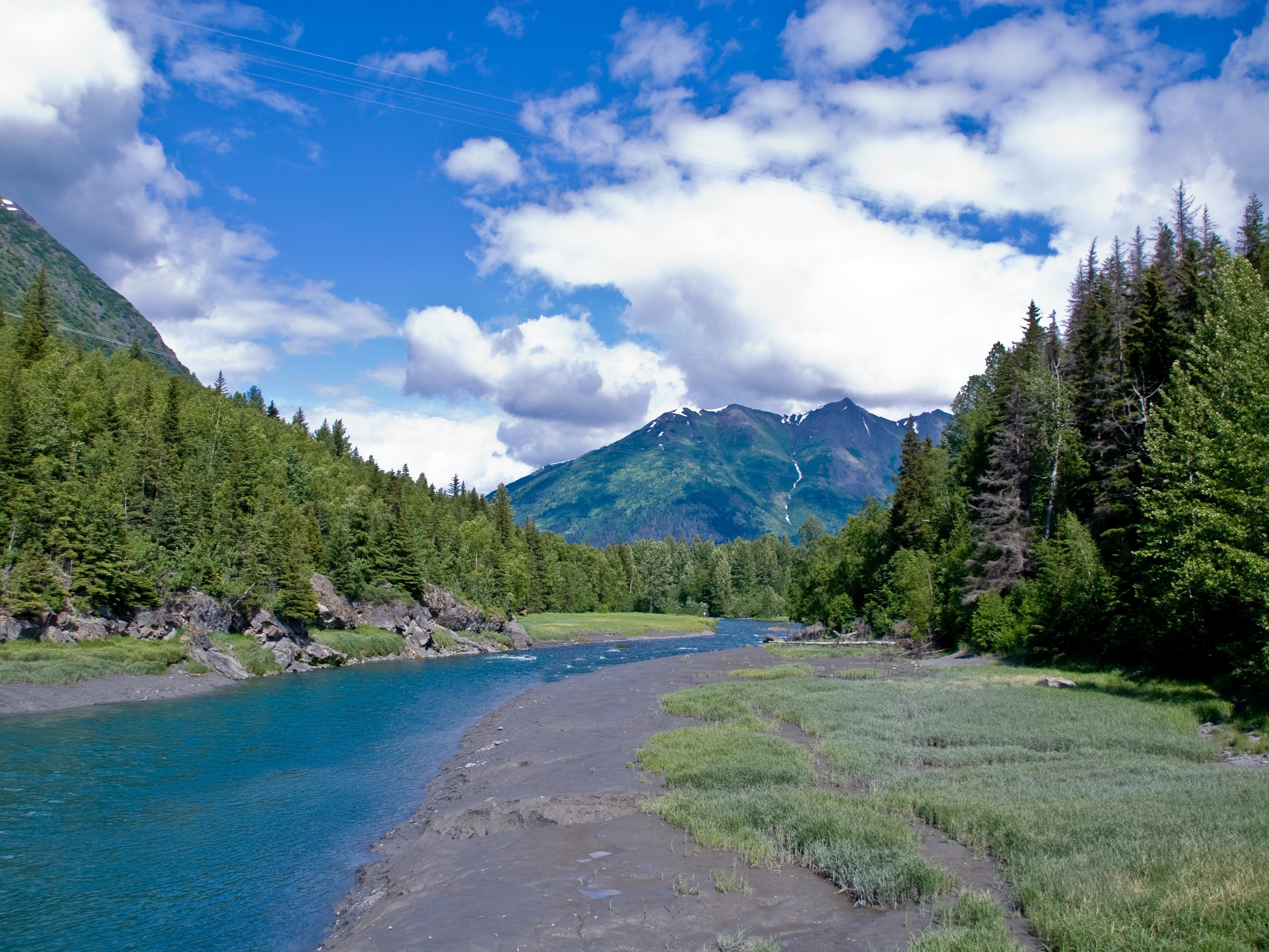 Beautiful river near Anchorage in Alaska, USA