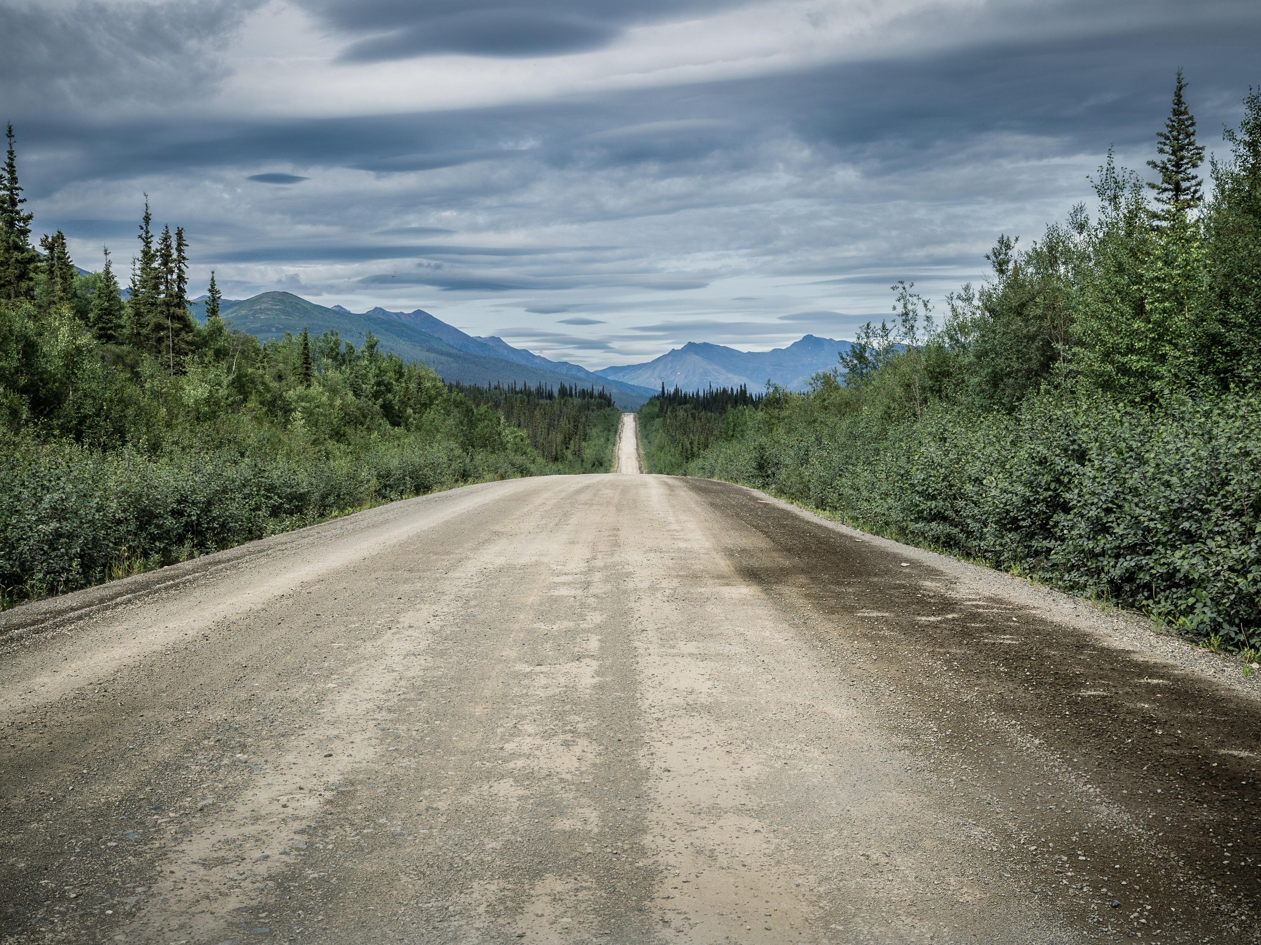 Gravel trail in Yukon, Canada