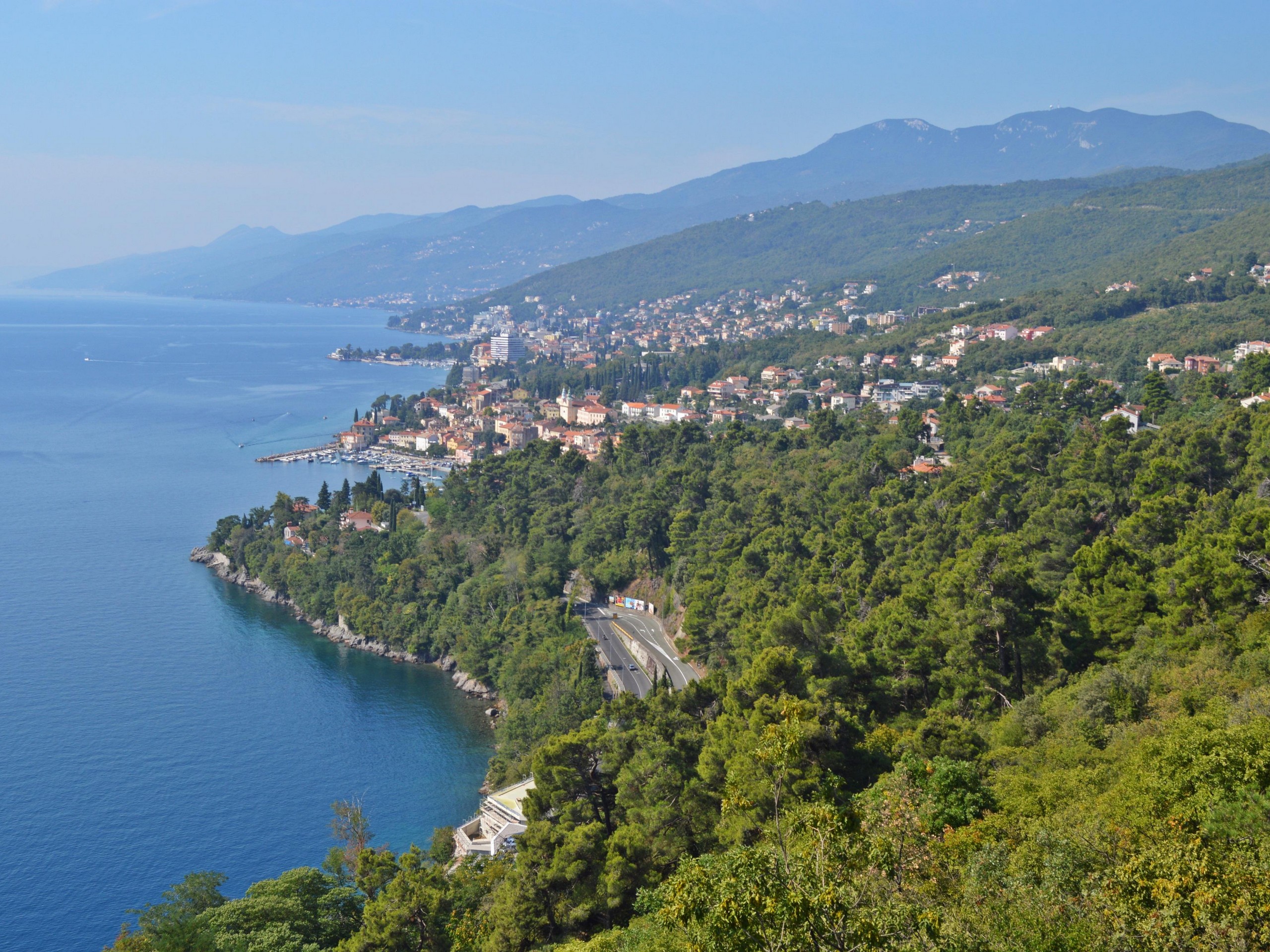 Lush green coastline of Croatia