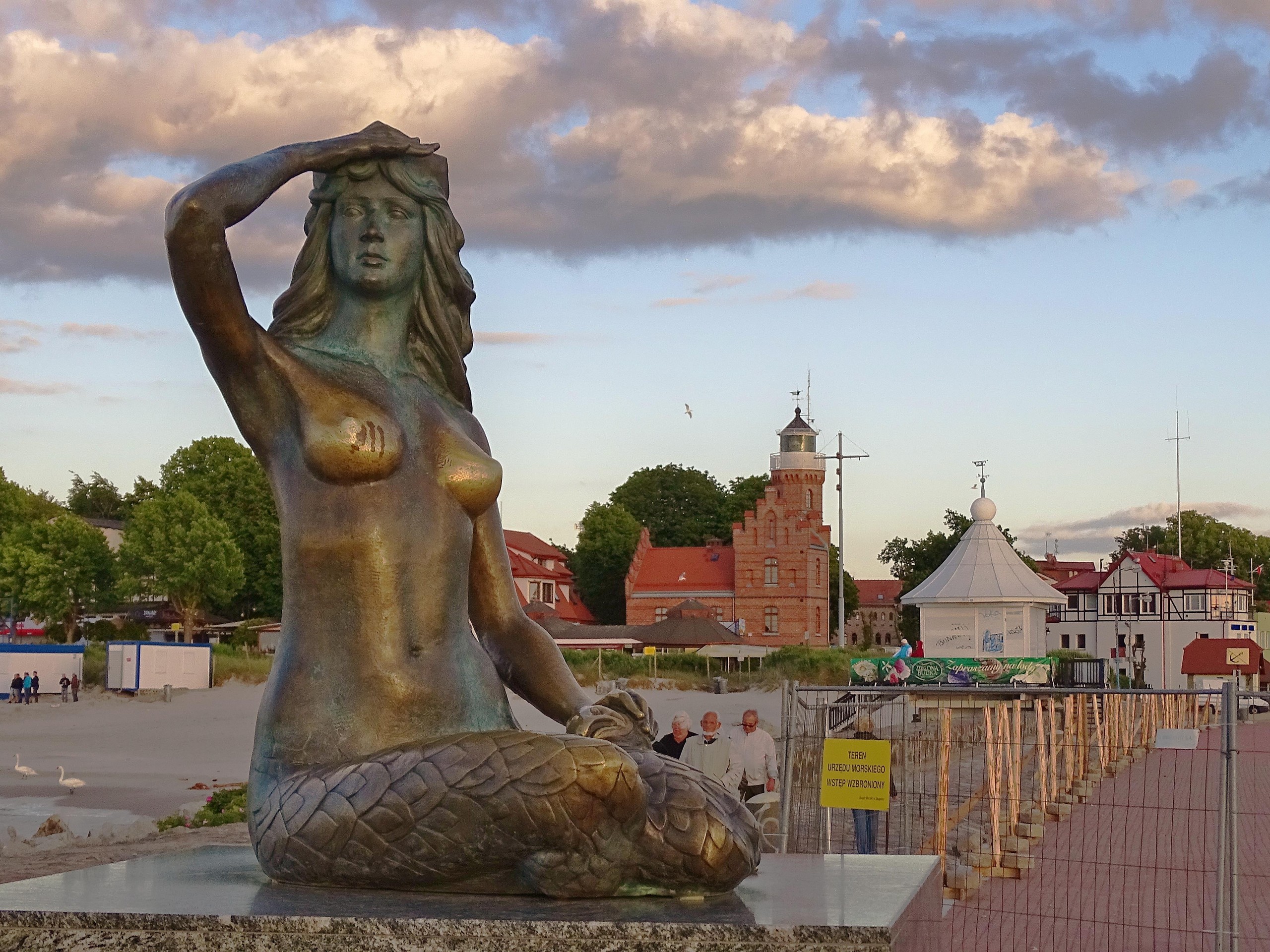 Mermaid statue in Poland
