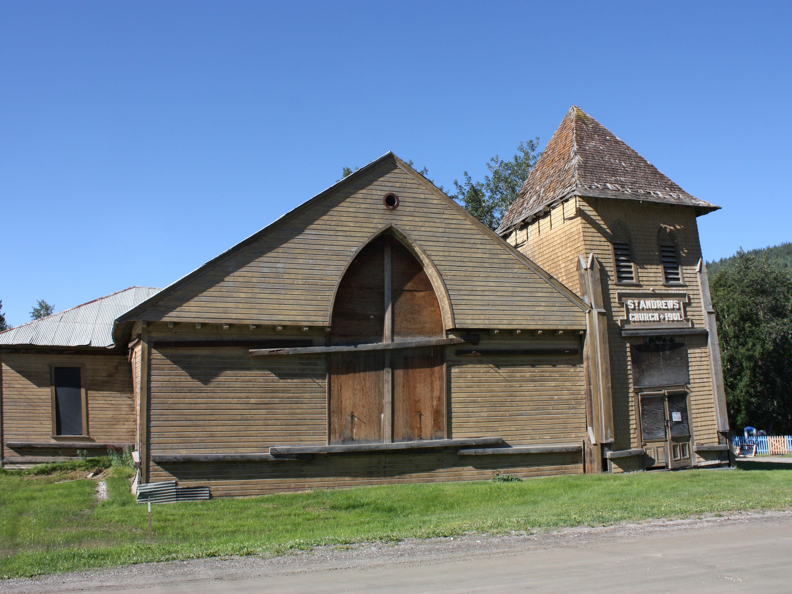 Old wooden building in Dawson City, Yukon