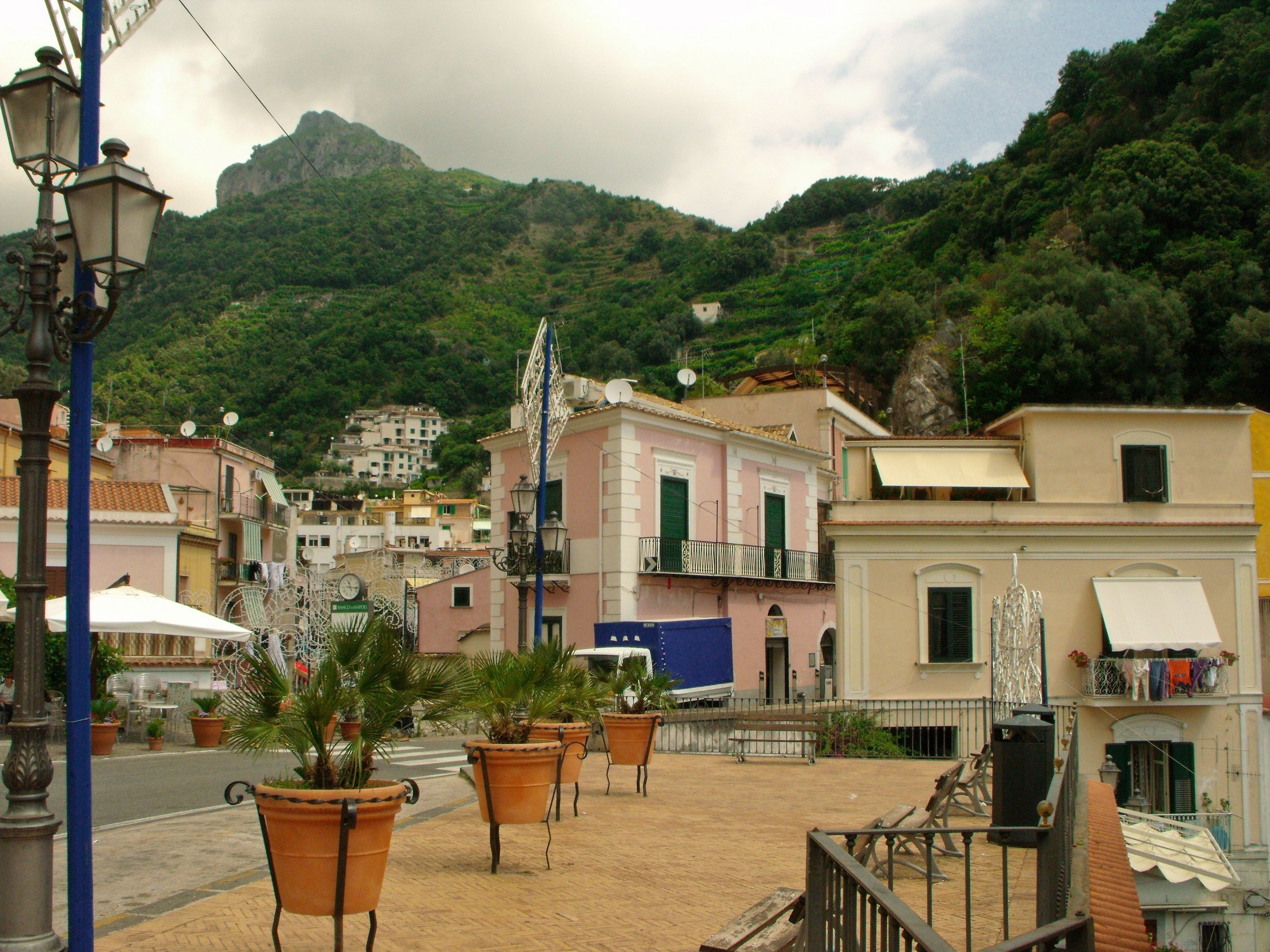 Small cozy street in one of the small towns of Amalfi