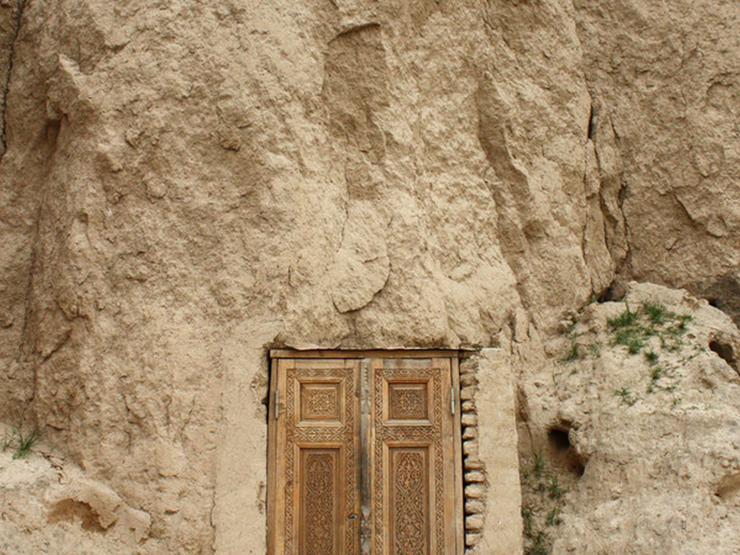 a door in ruins