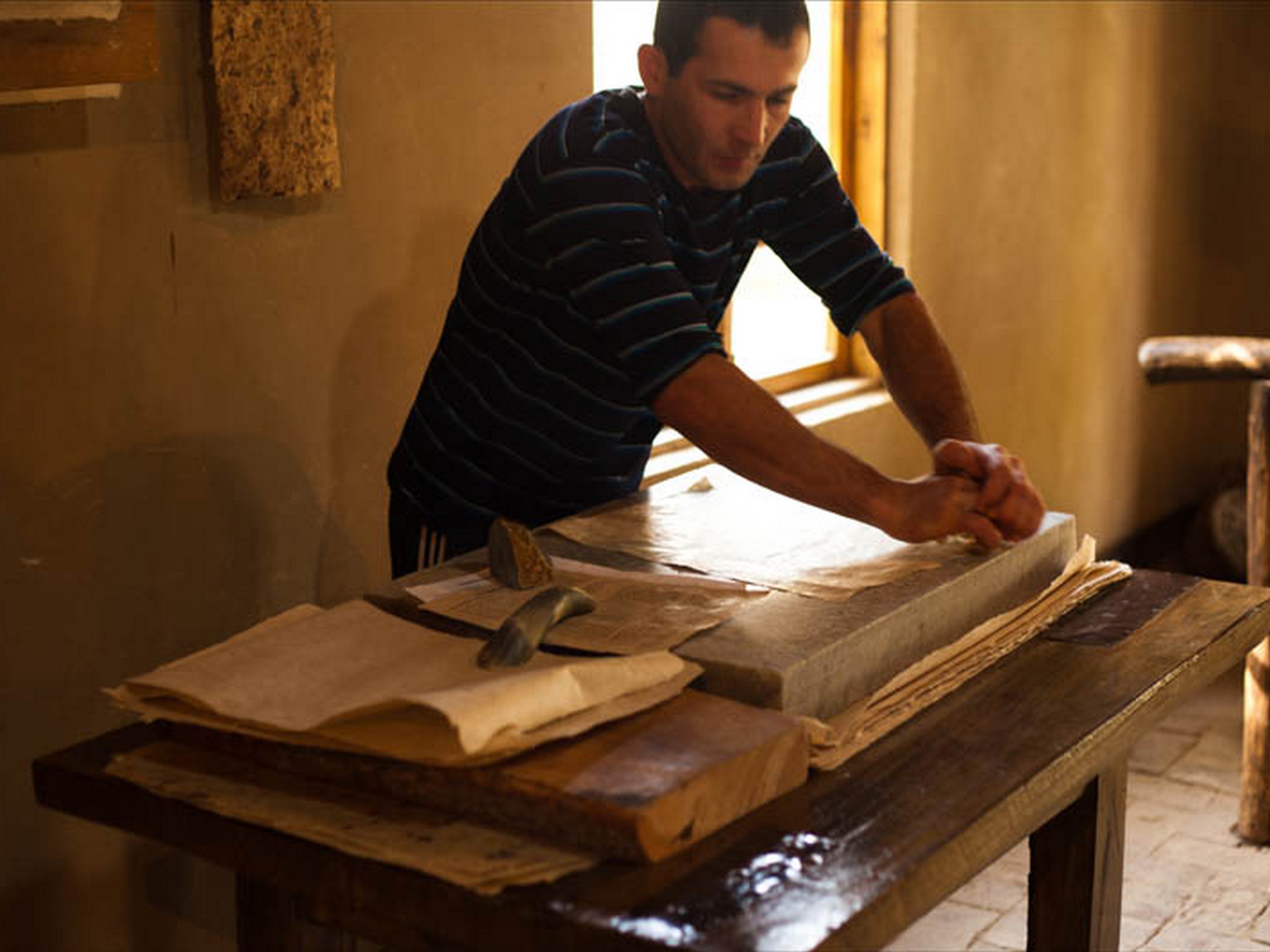 silk paper making center in Samarkand