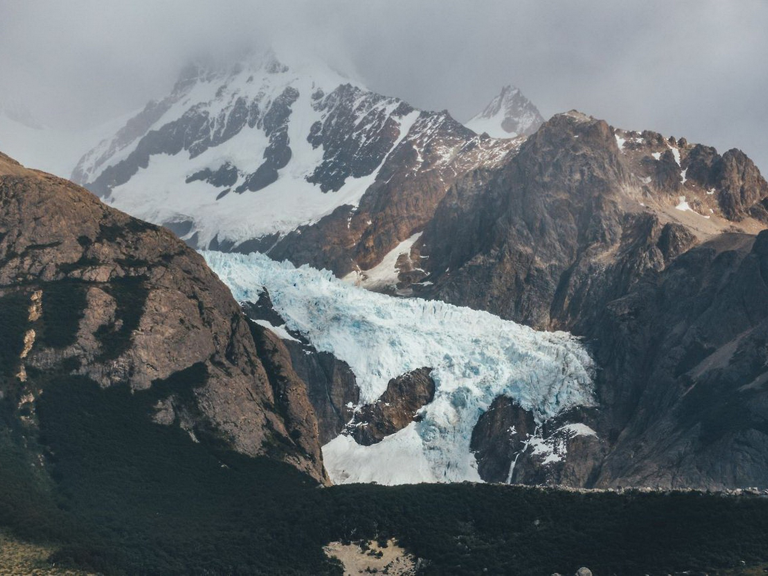 Beautiful glacier seen in Patagonia while on a self-drive tour