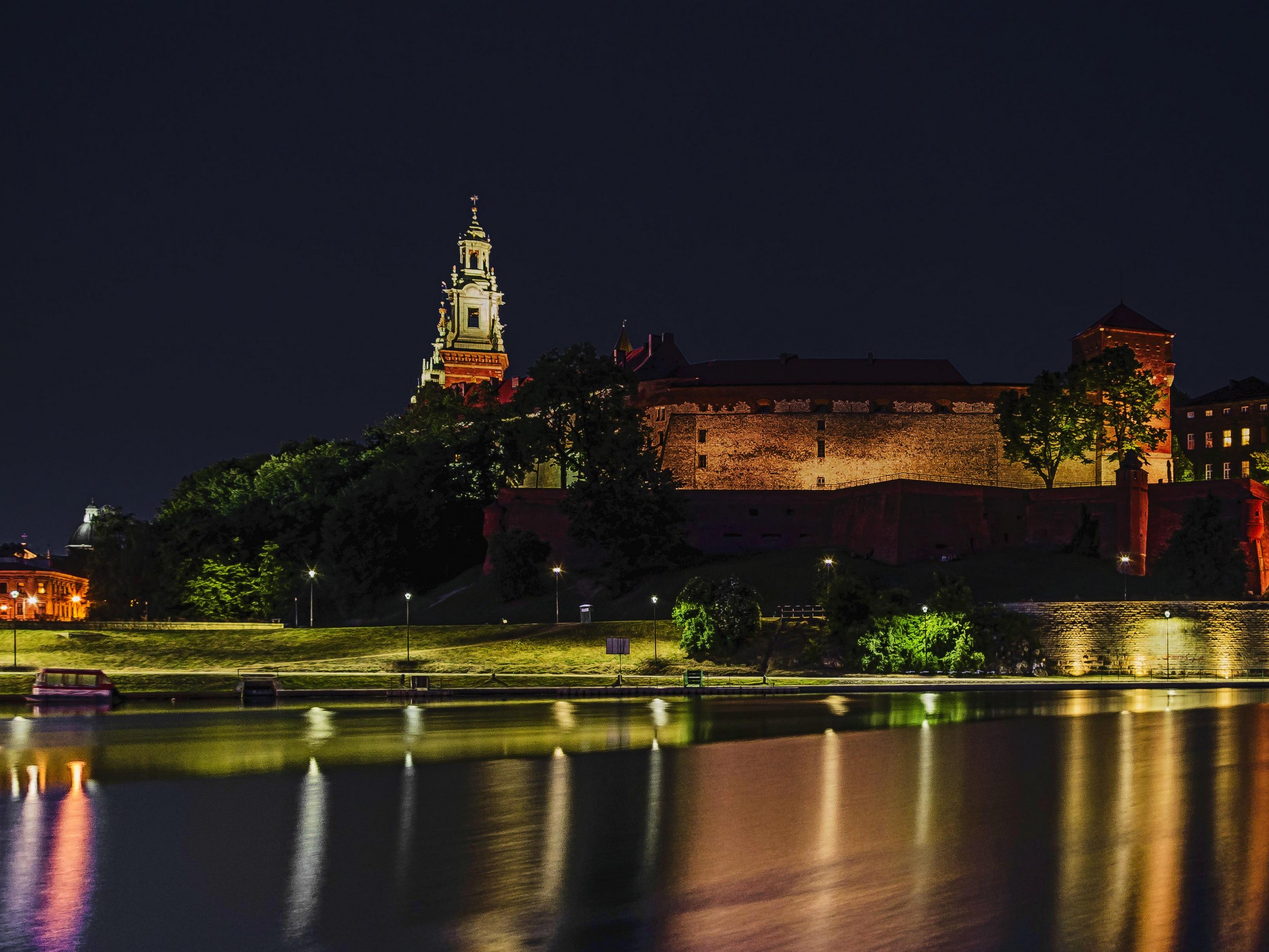 City reflections in the water (Poland)