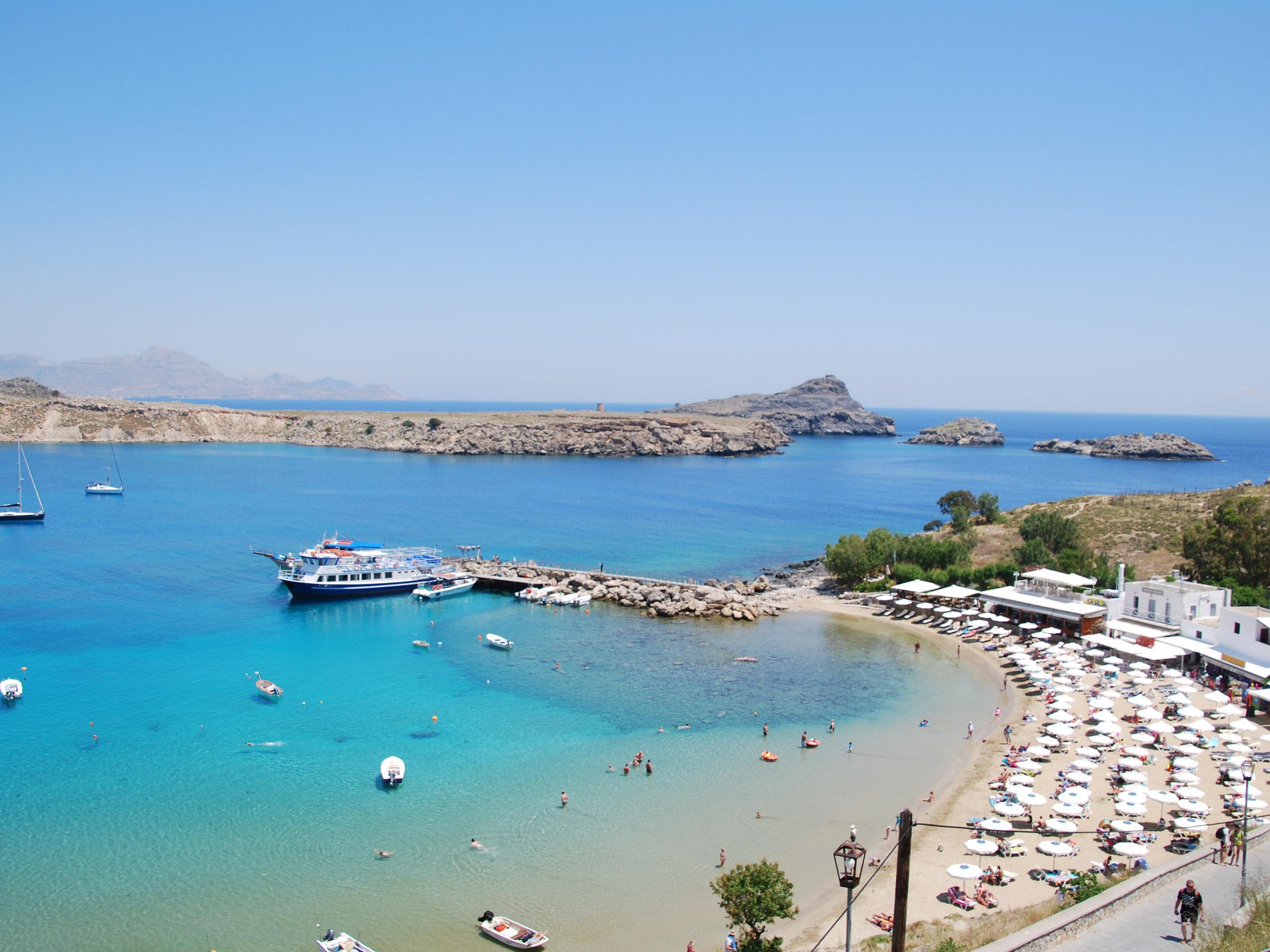 Lindos beach (Rhodes, Greece)