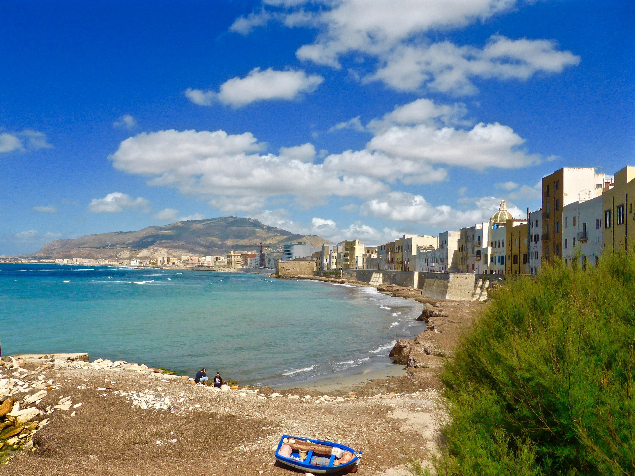 Rocky beach near Trapani in Sicily