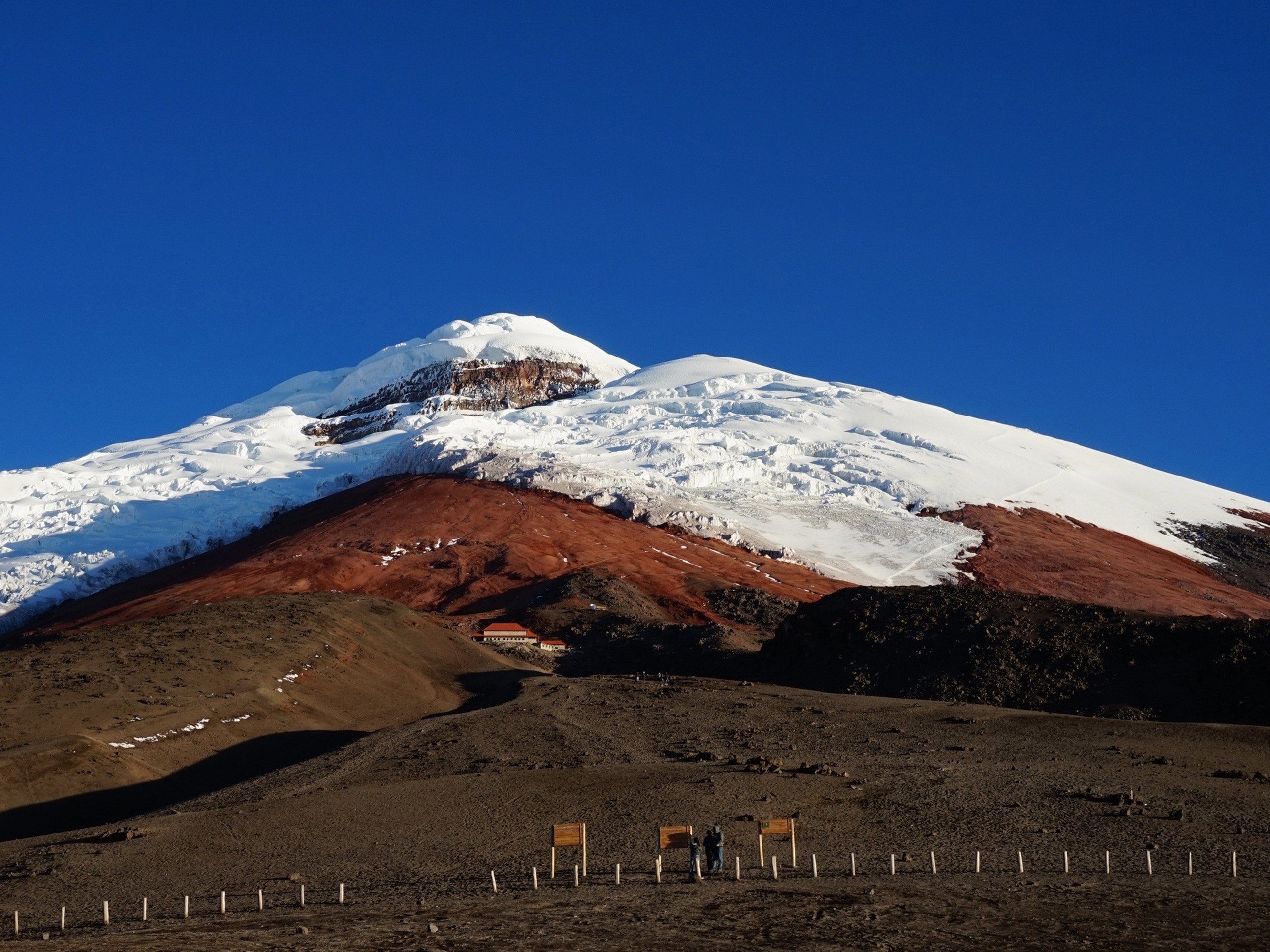 Snowy volcano in Ecuador