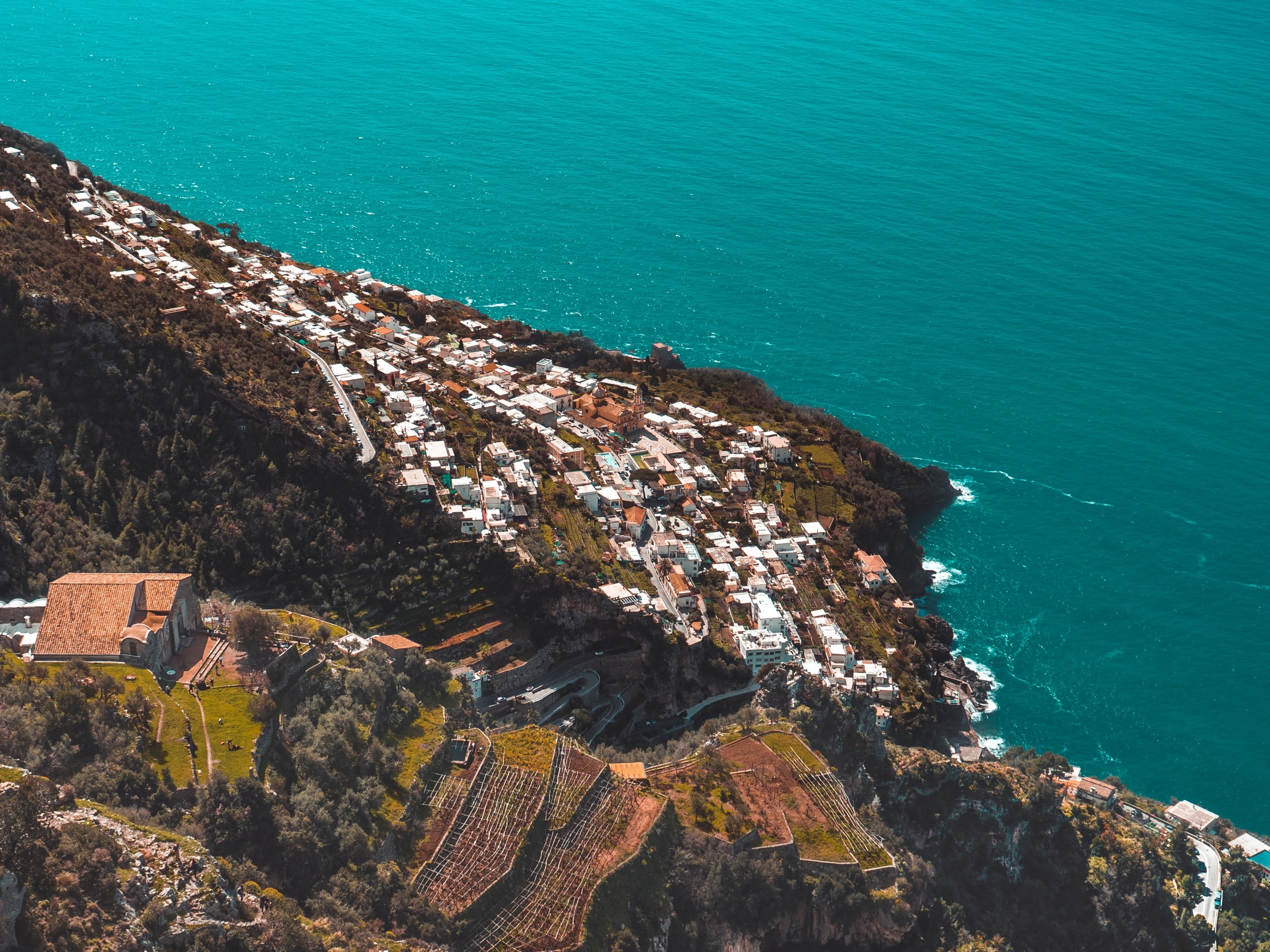 Town along the Amalfi coast