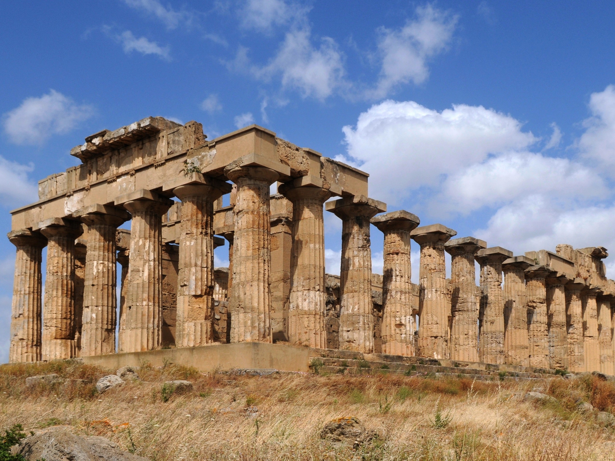 Old romanian-style ruins in Sicily, Italy