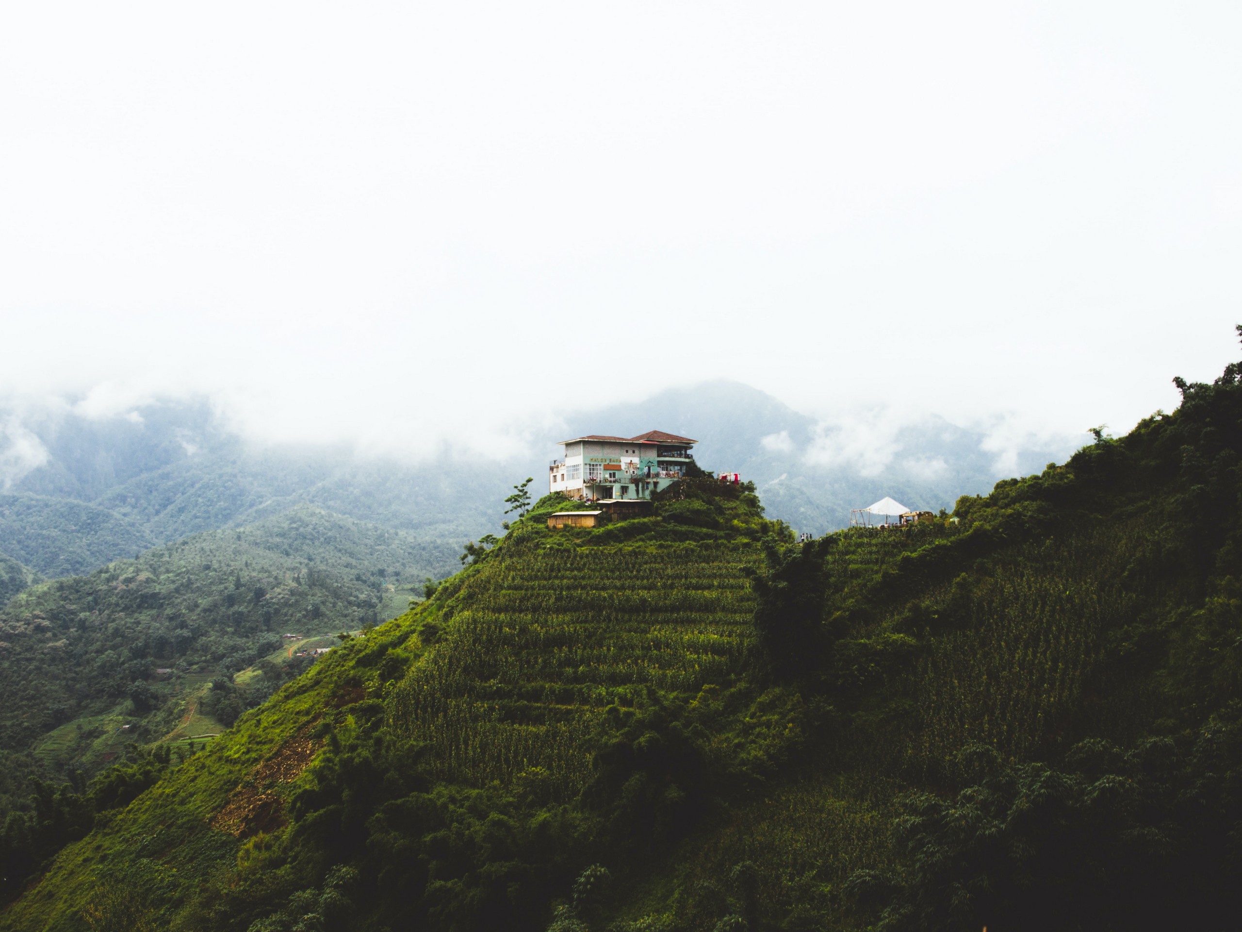 House above the clouds in Sapa Valley, Vietnam