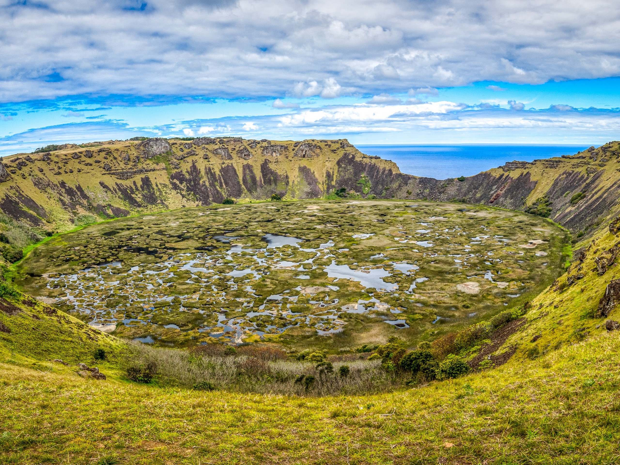 Landscape near Rapa Nui, Easter Island