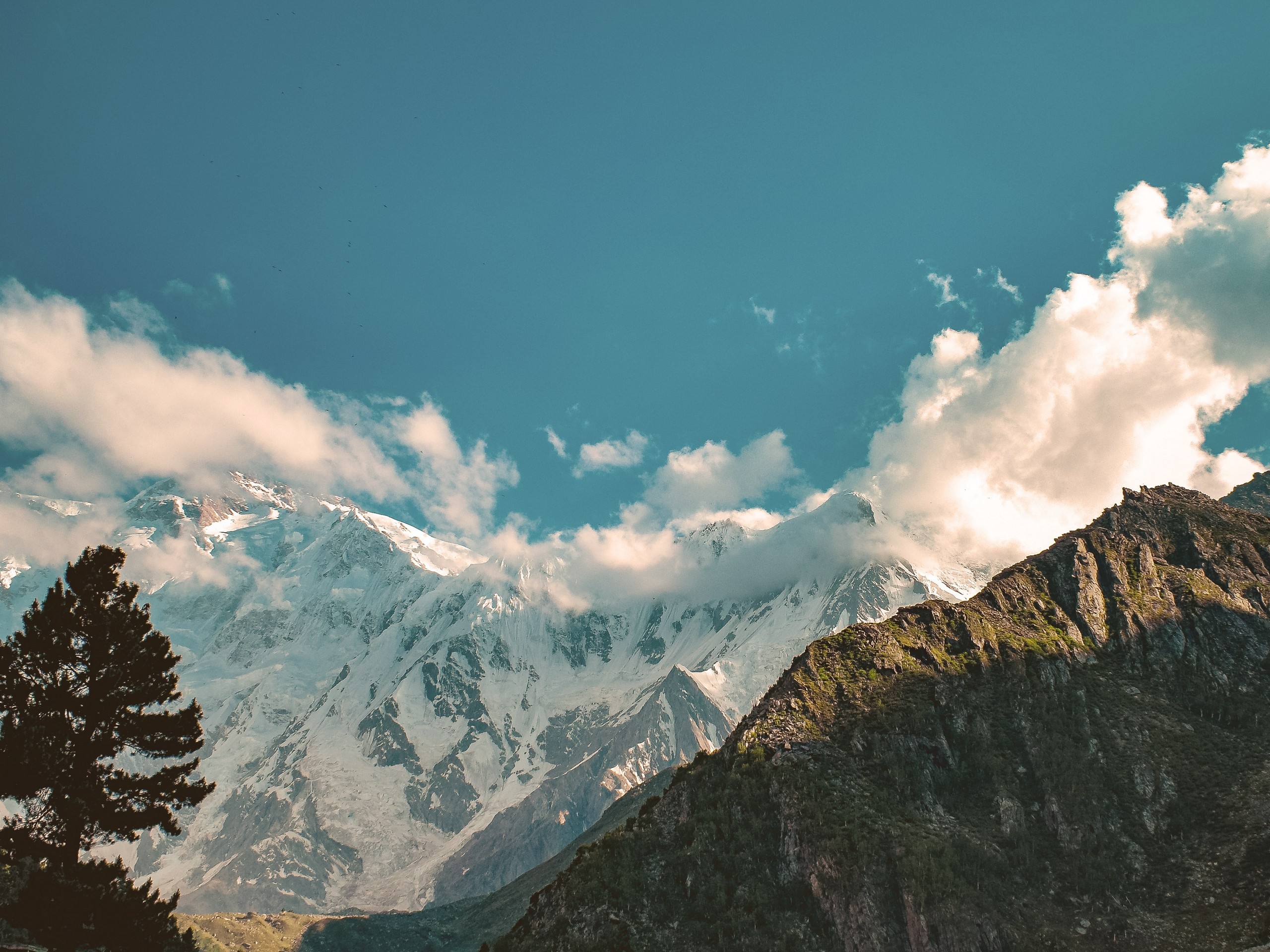 Closer look to Rakaposhi peak in Pakistan
