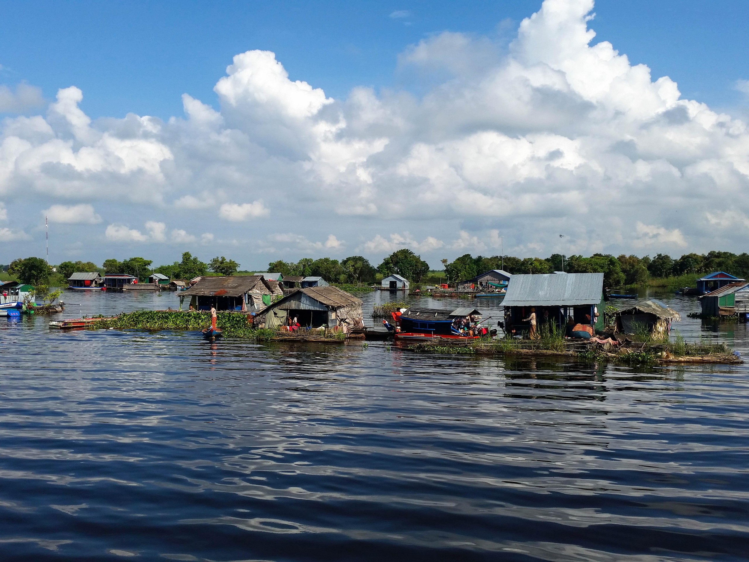 Floating village in Northern Cambodia