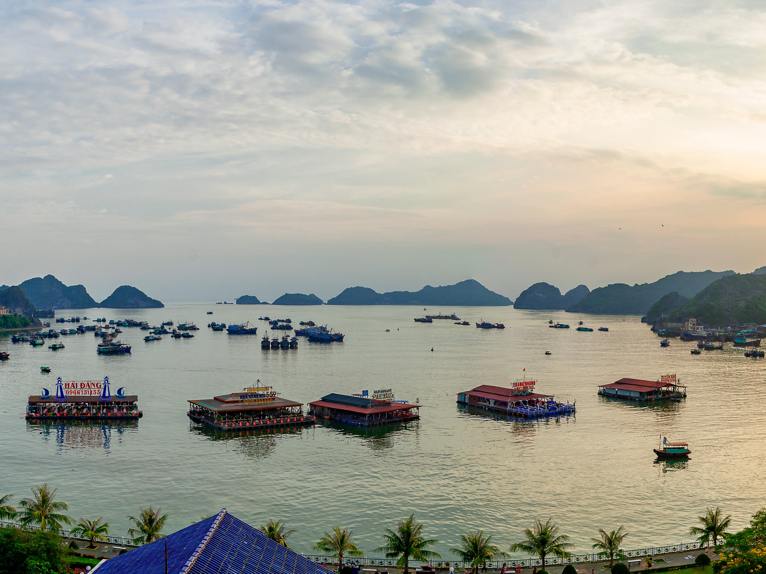 Sunset over the Ha Long Bay