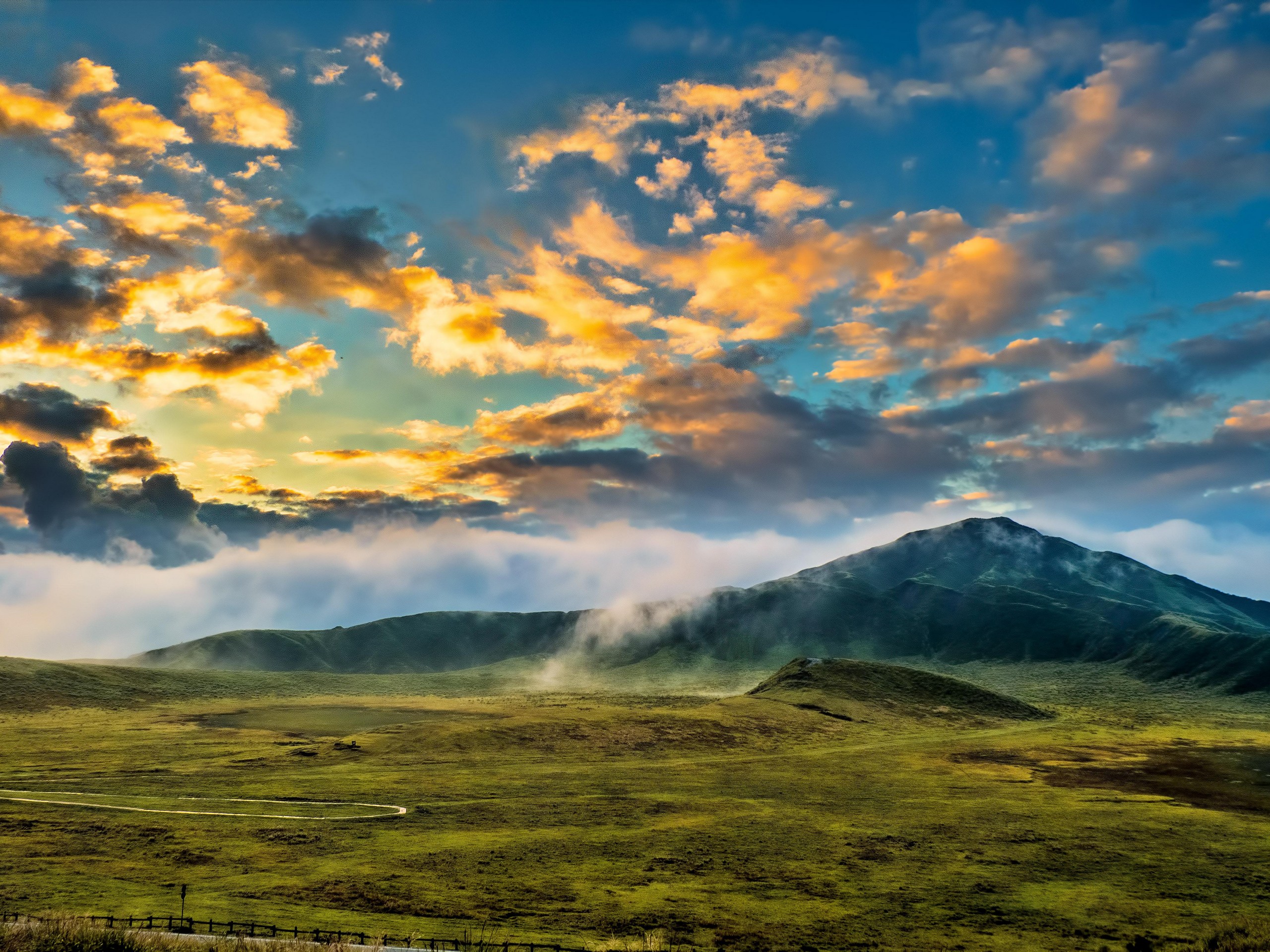 Picturesque view of the mountains in Japan