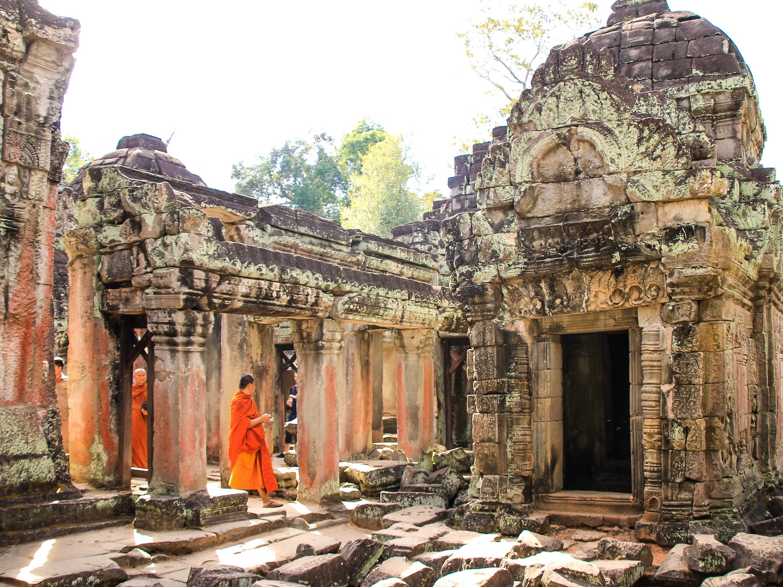 Visiting the stunning Angkor Wat while on a guided trip in Cambodia