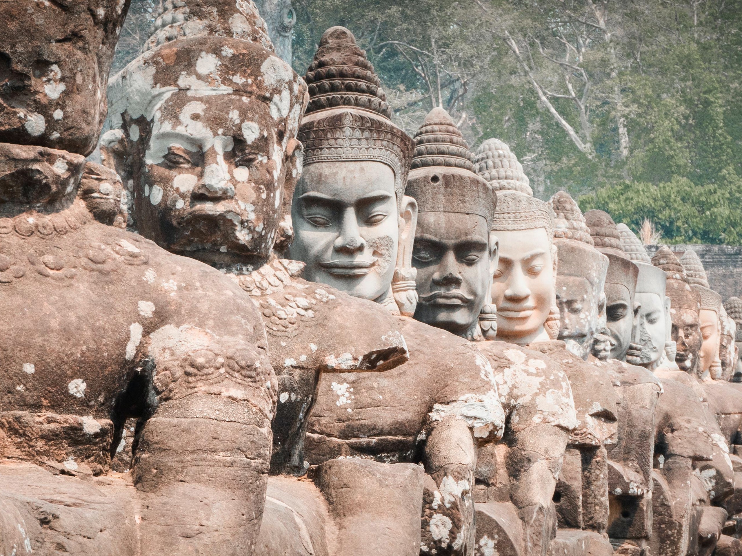 Stone sculptures in Angkor Wat
