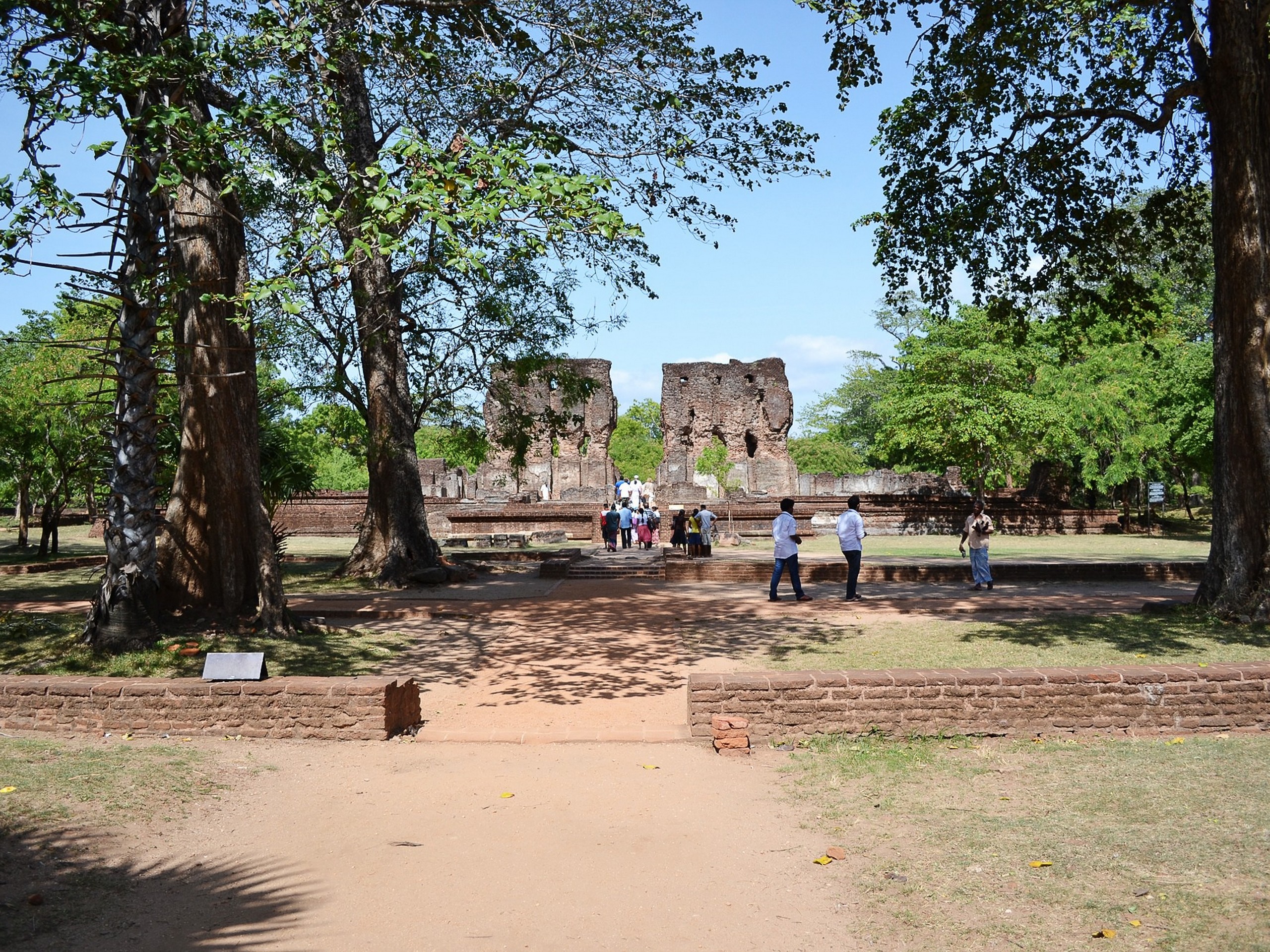 Visiting old ruins in Sri Lanka