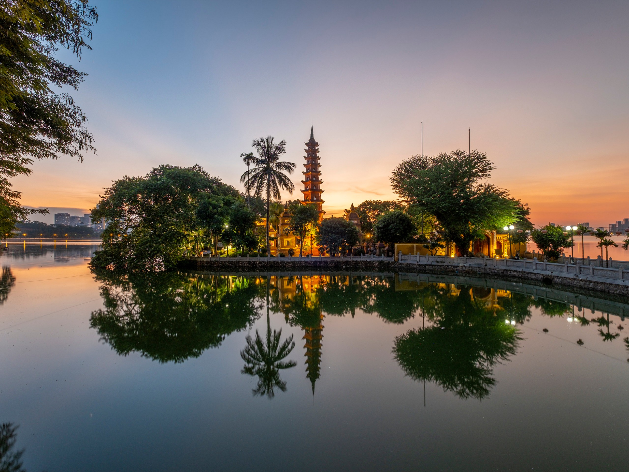 Pagoda in the sunset