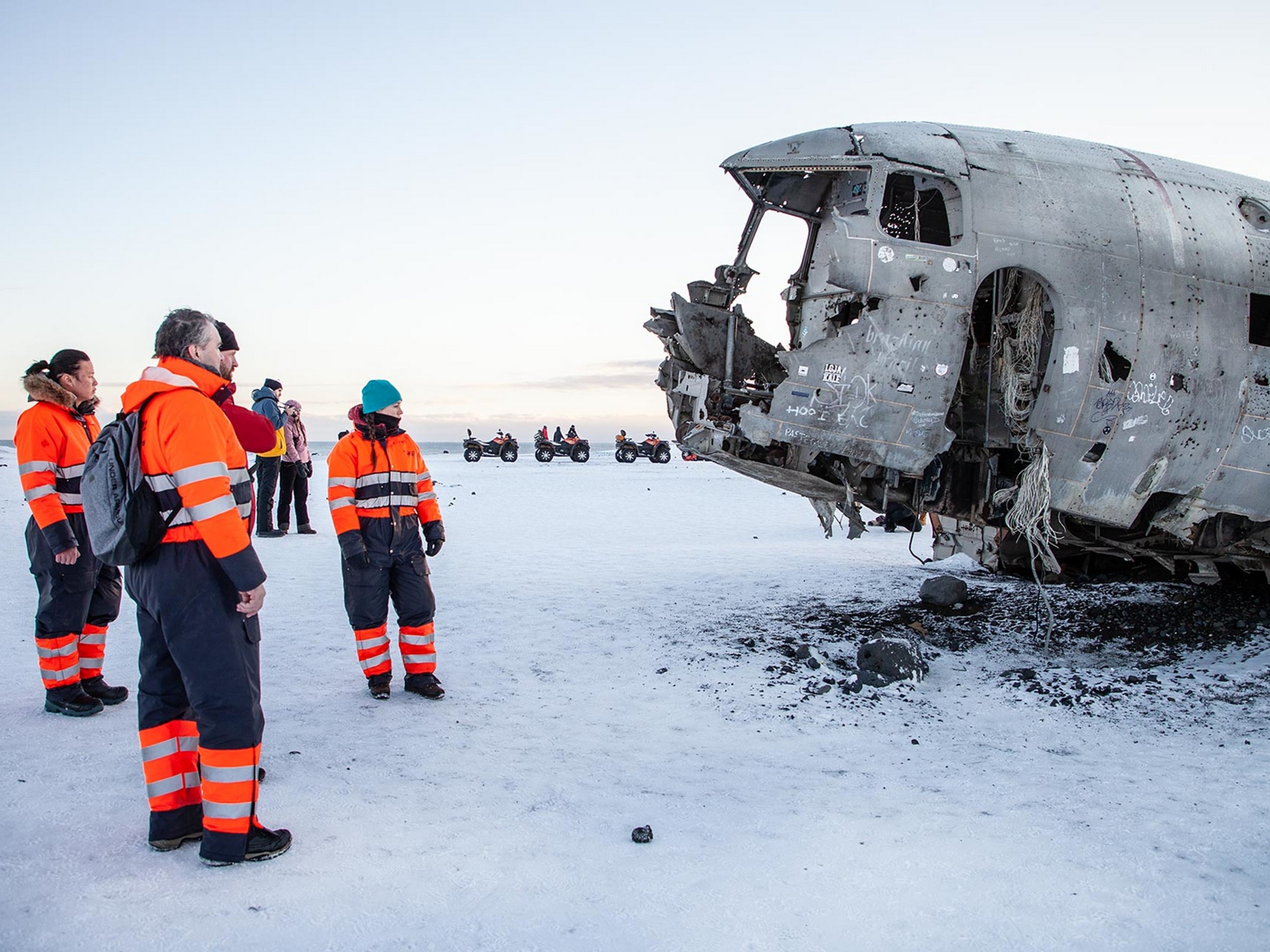 Observing an old crashed plane