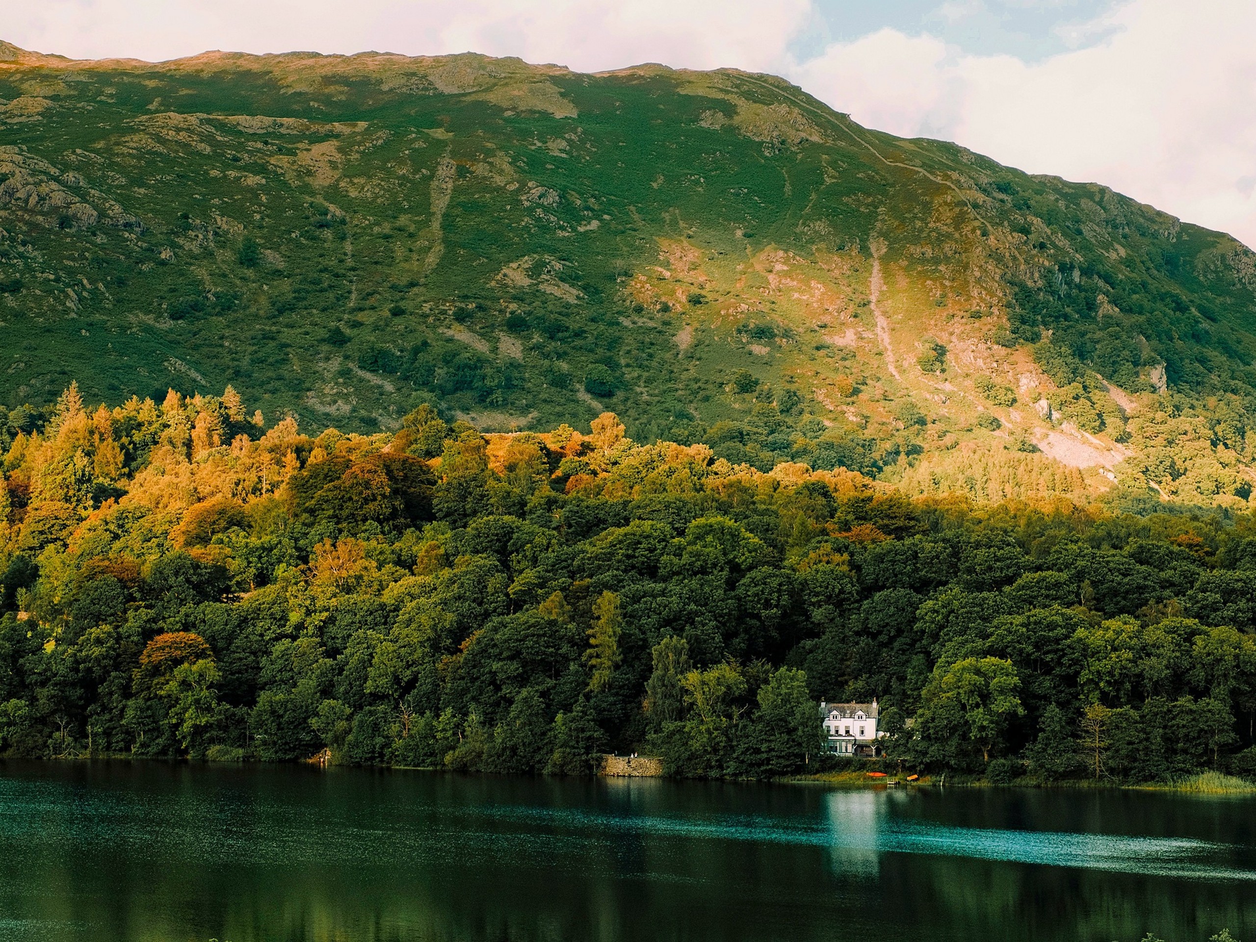 Grasmere in Lake District, visited while on self-guided coast-to-coast trail