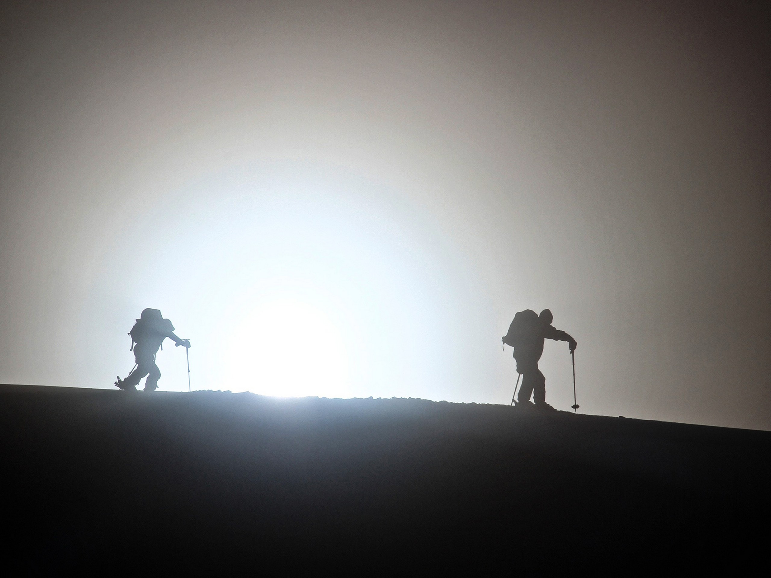 Two skiers on top of the ridge - Photo by Jan Zelina