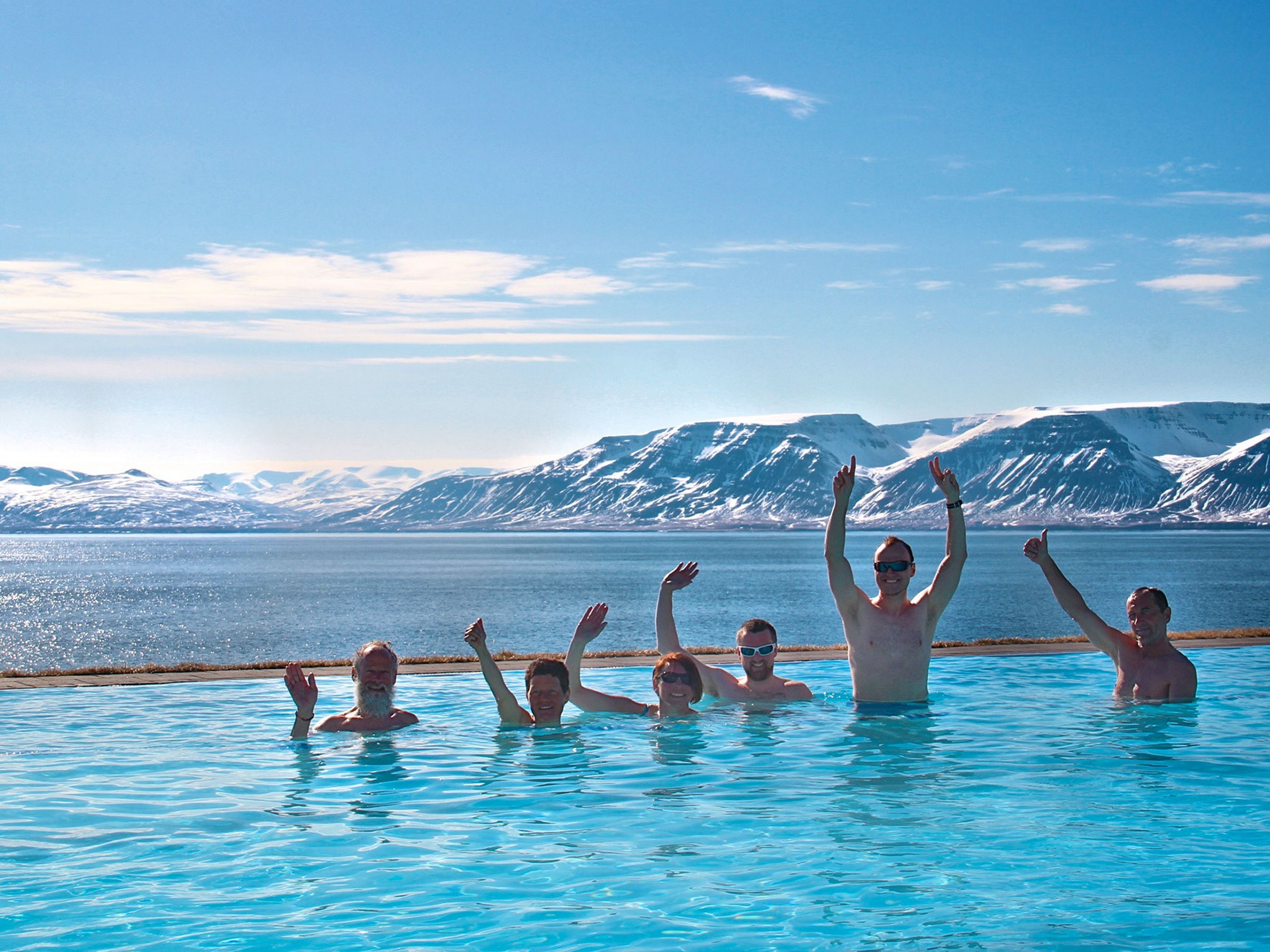 Enjoying the pool time in South Iceland during the winter - Photo by Jan Zelina