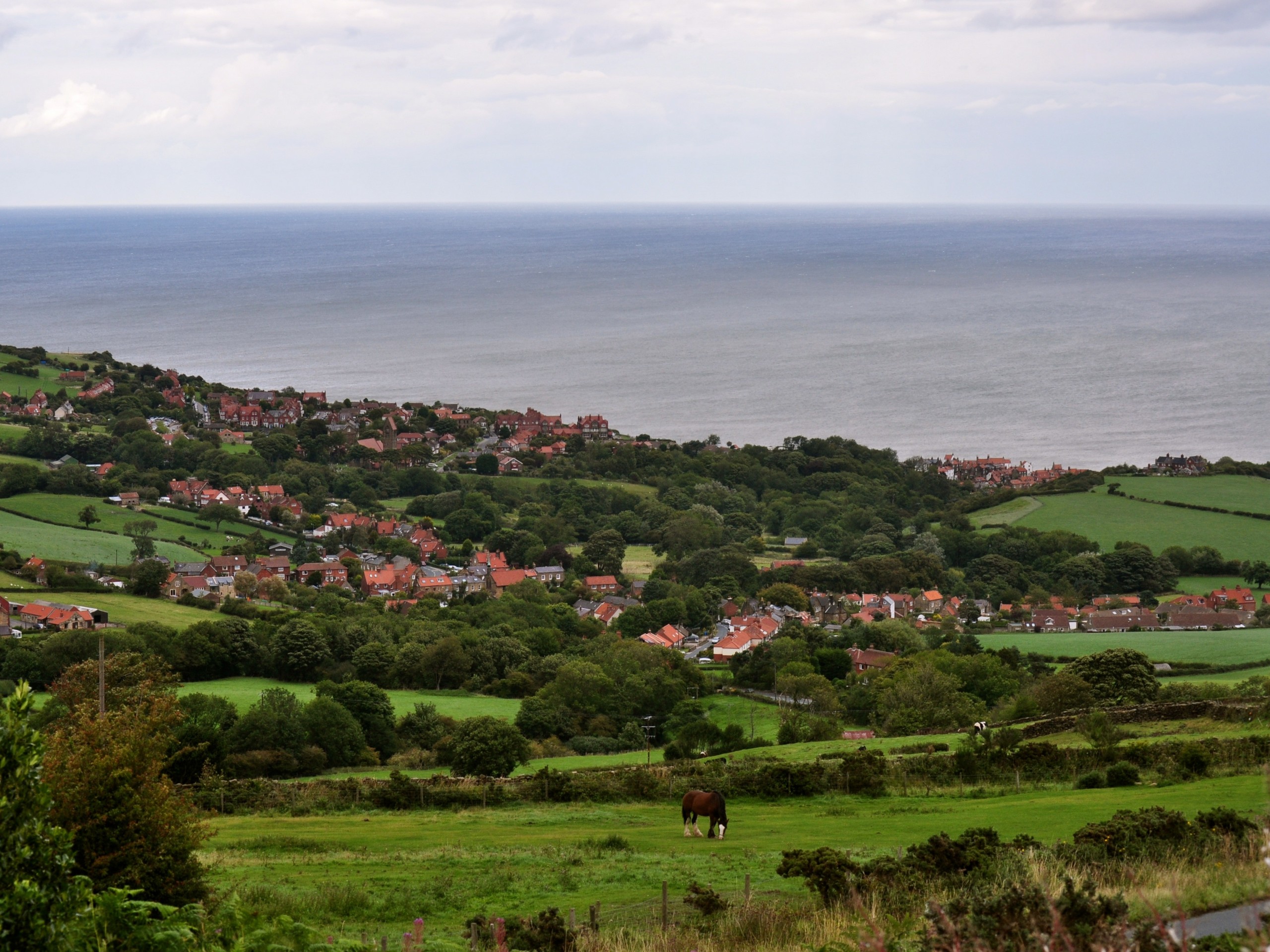 Robin Hoods Bay as seen from afar