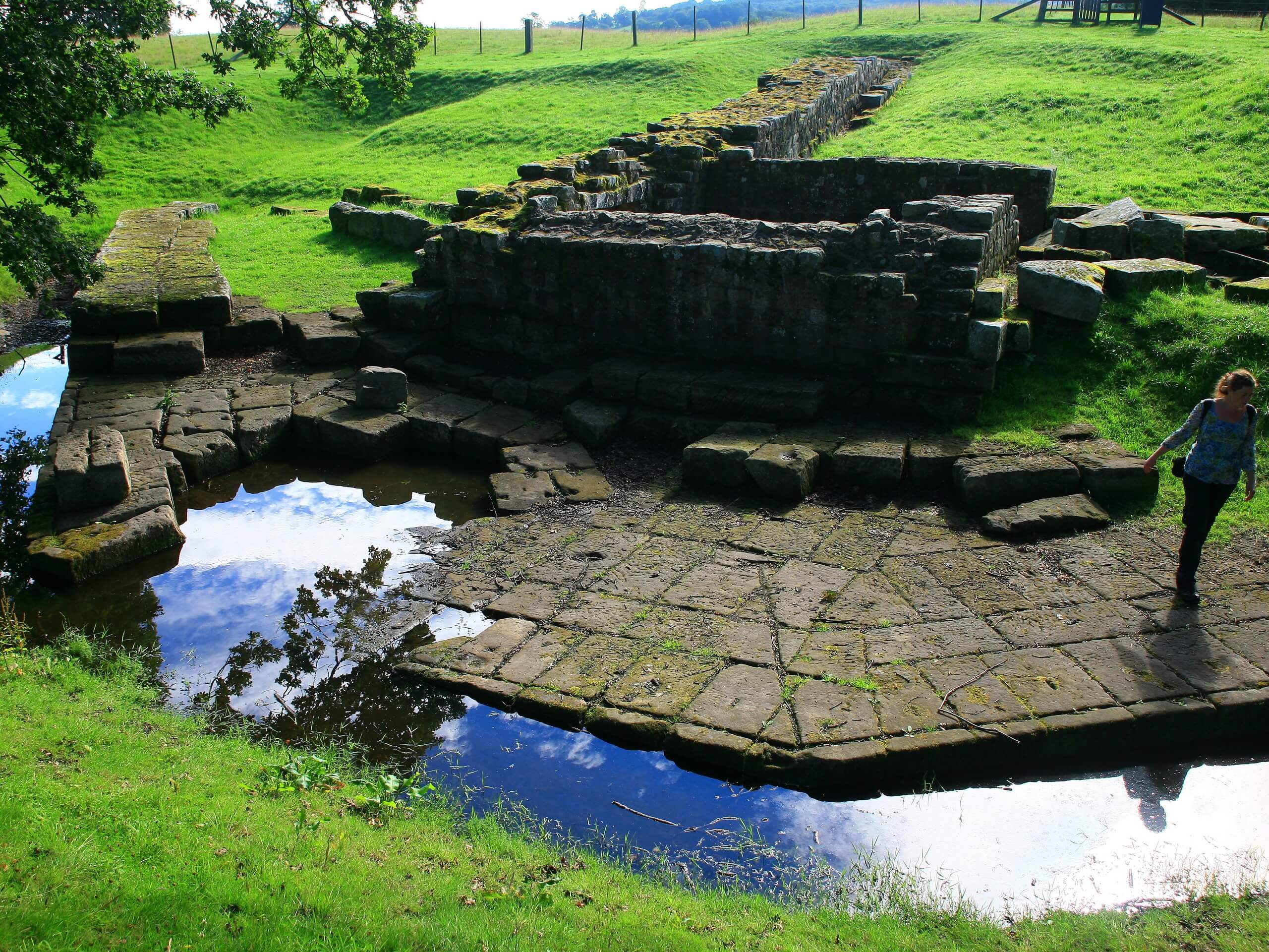 Roman bridge abutments along the Hadrian's Wall path