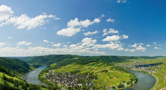 Stunning views seen on a self-guided biking tour along the river in Germany