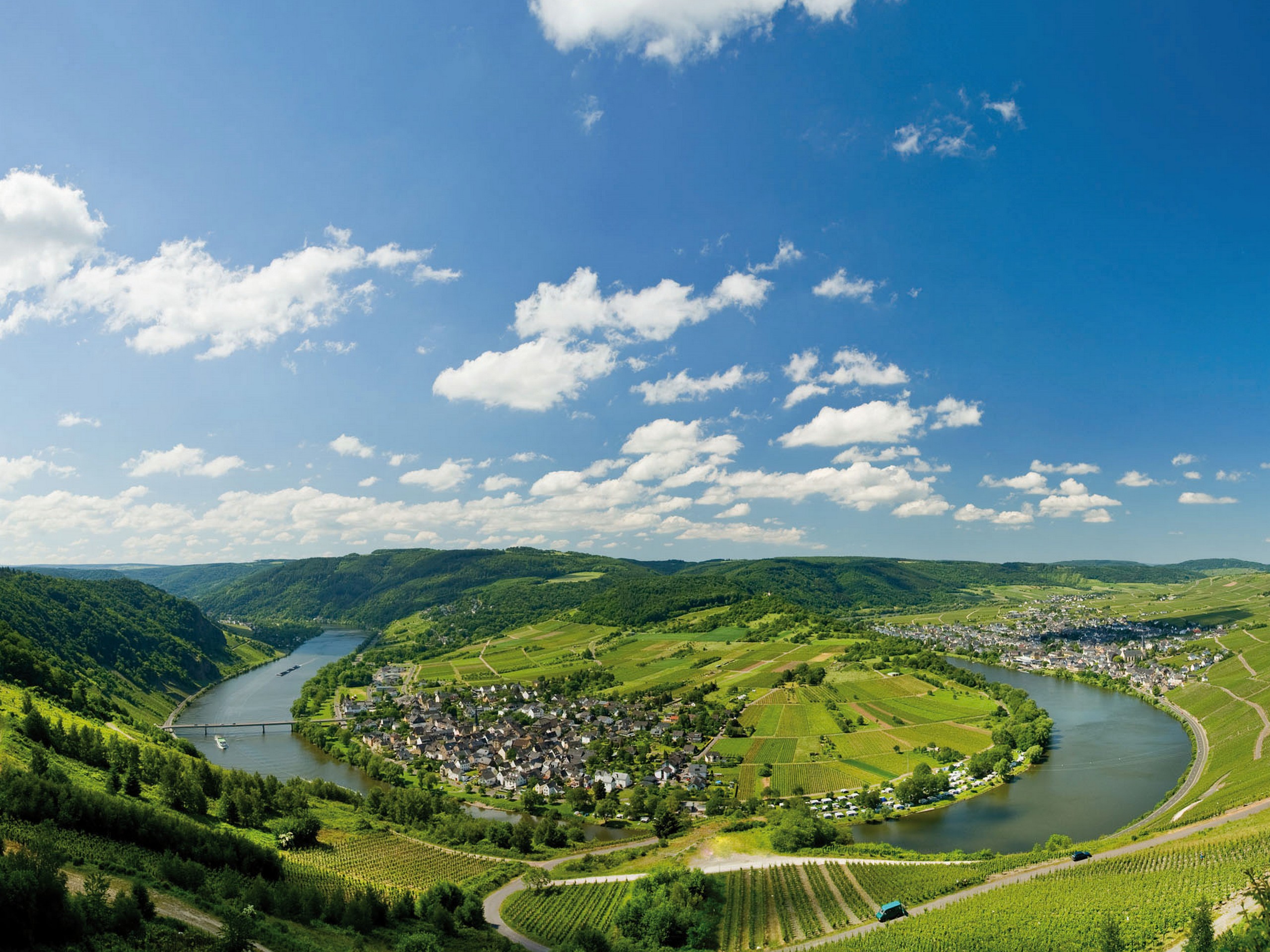 Stunning views seen on a self-guided biking tour along the river in Germany