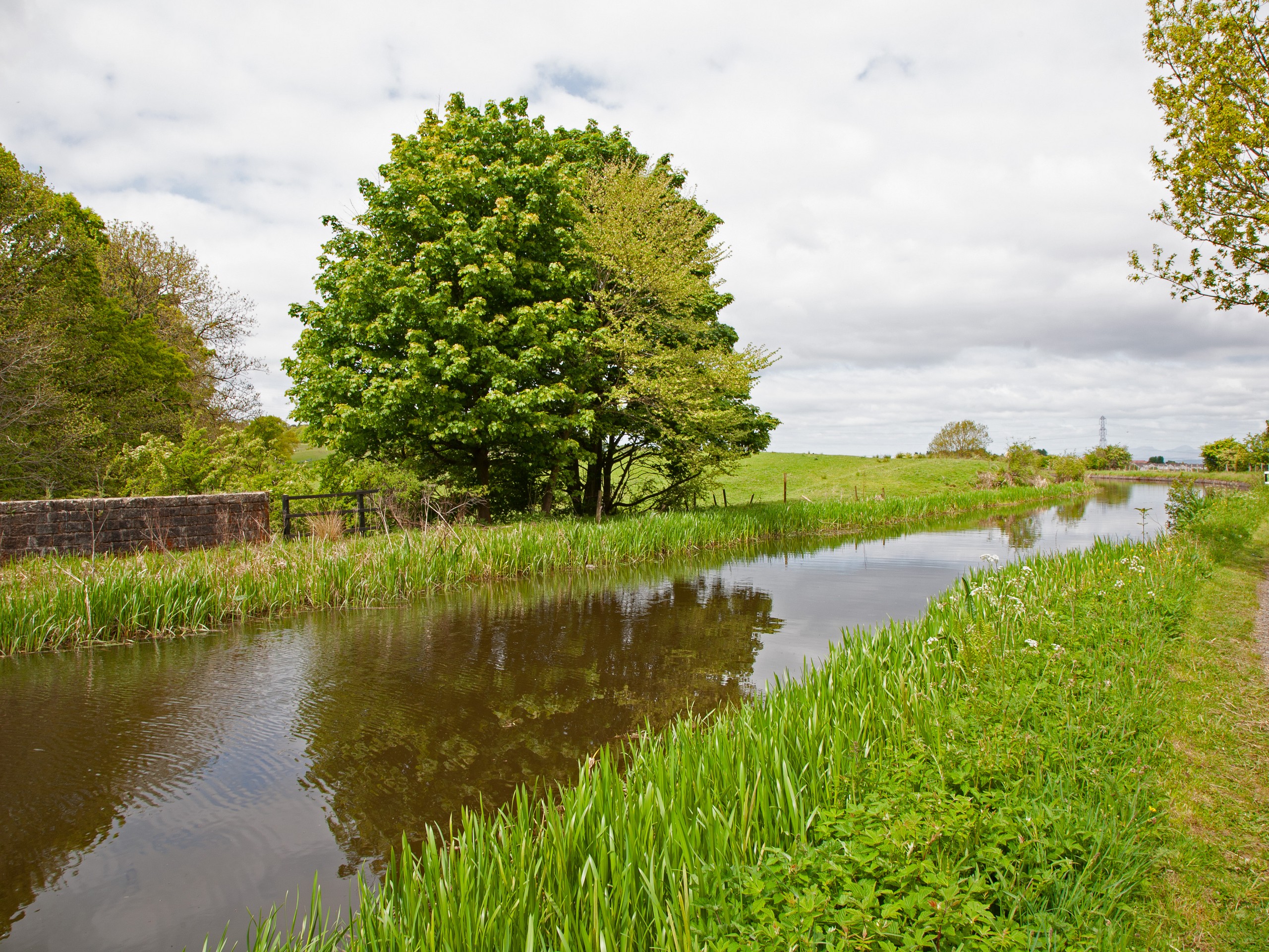 Walking along the channel in Scotland