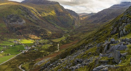 Rolling hills in Snowdonia, Wales