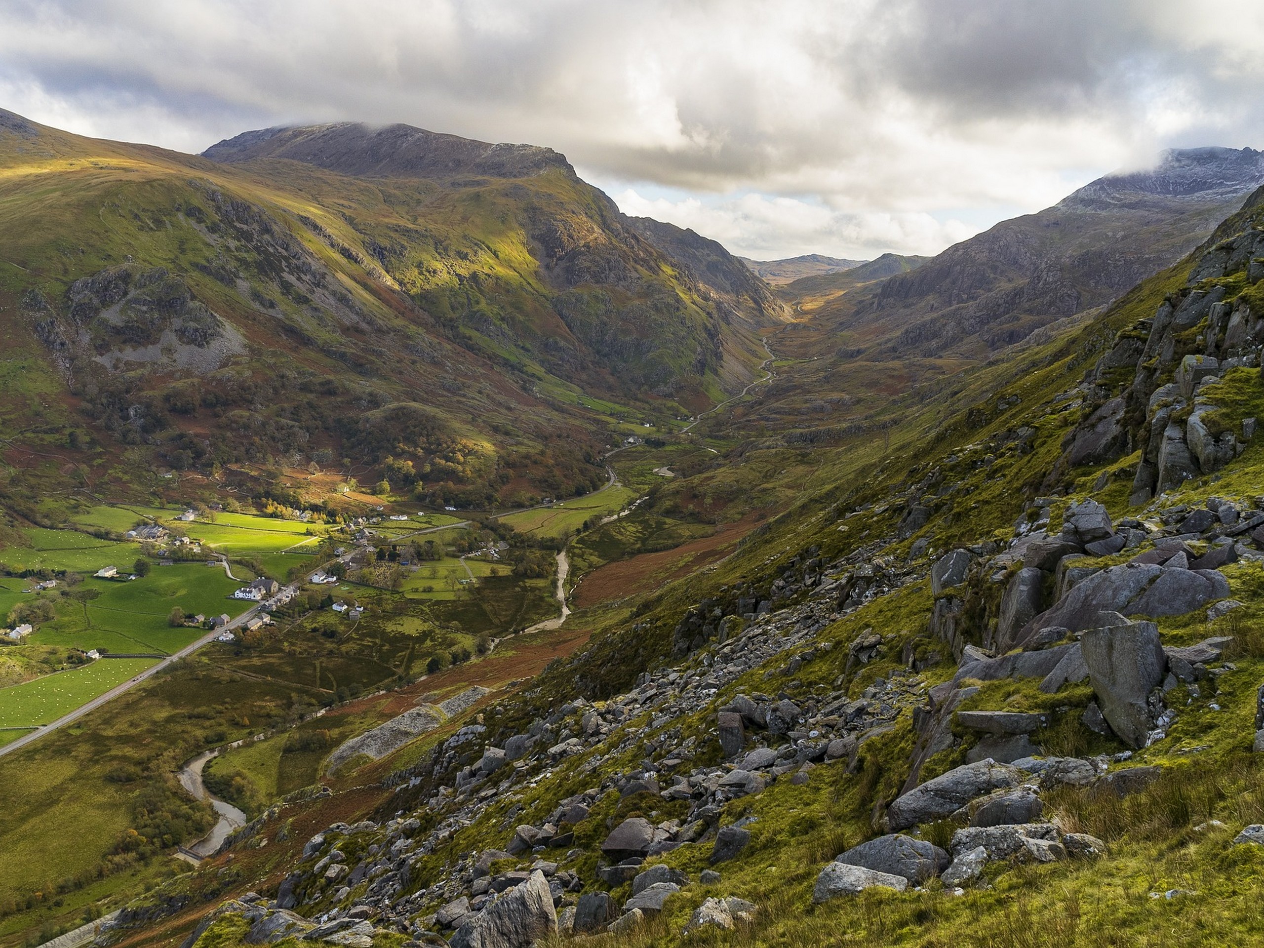 Rolling hills in Snowdonia, Wales