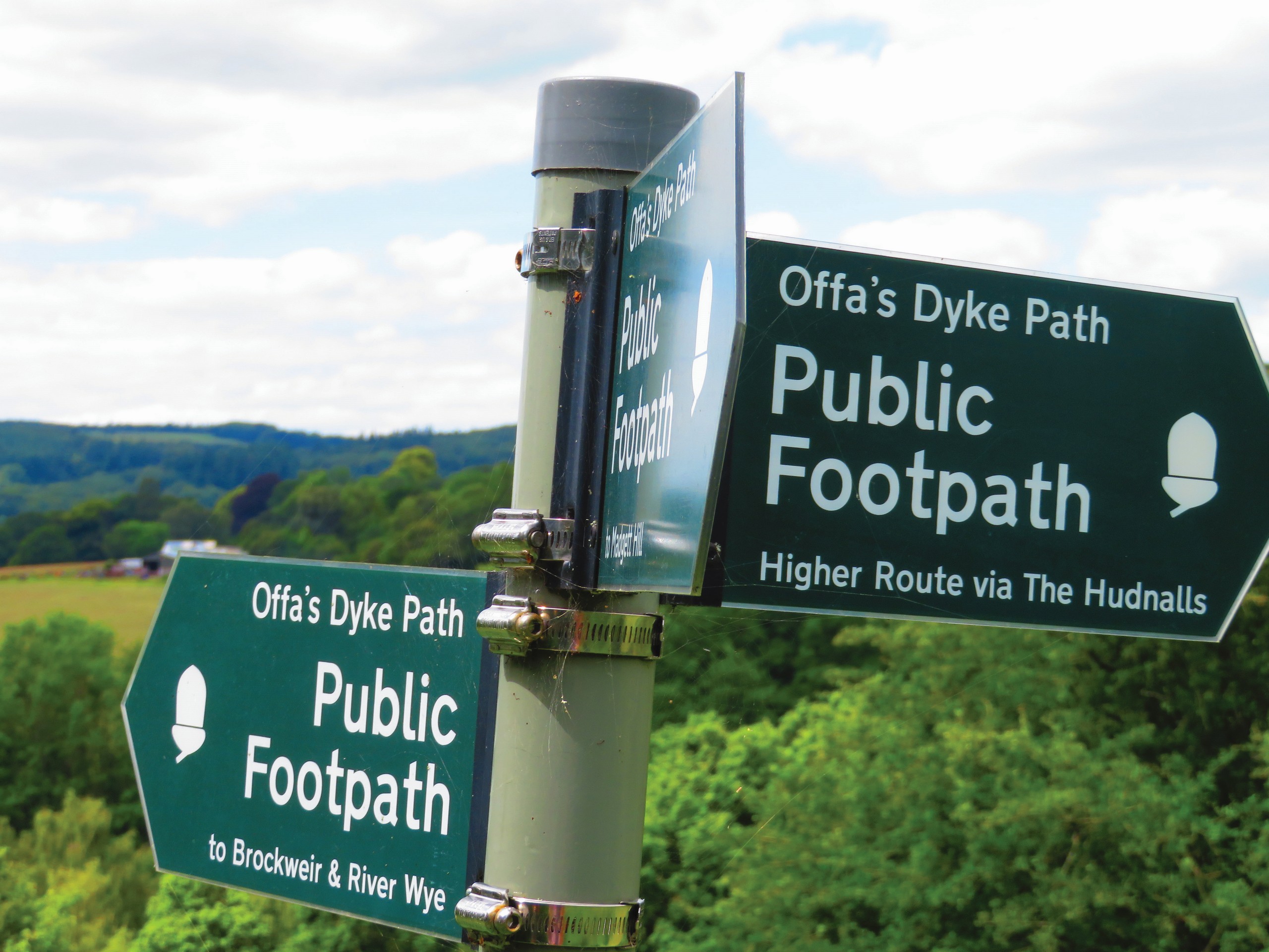 Waypoints along the Offa's Dyke path in England