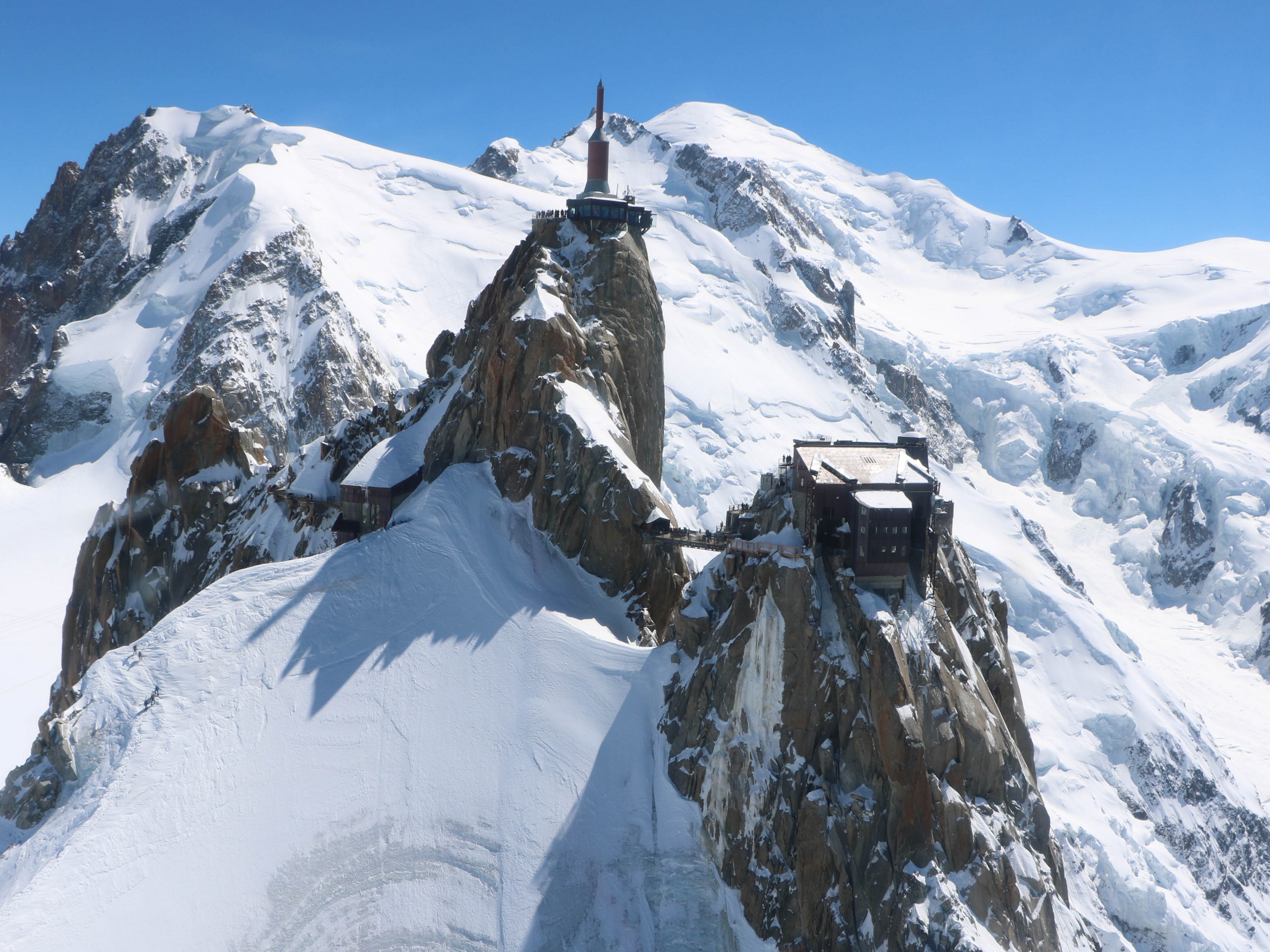 Aiguille du Midi as seen from the above
